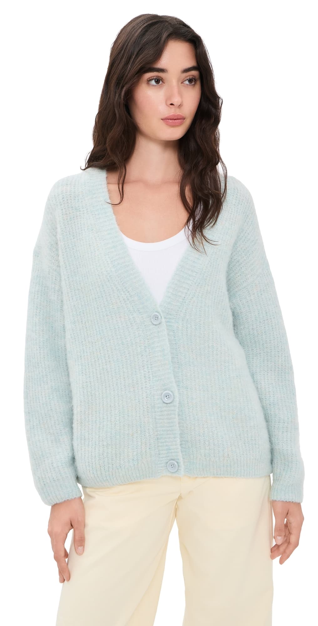American Vintage East Cardigan Bruine Chine