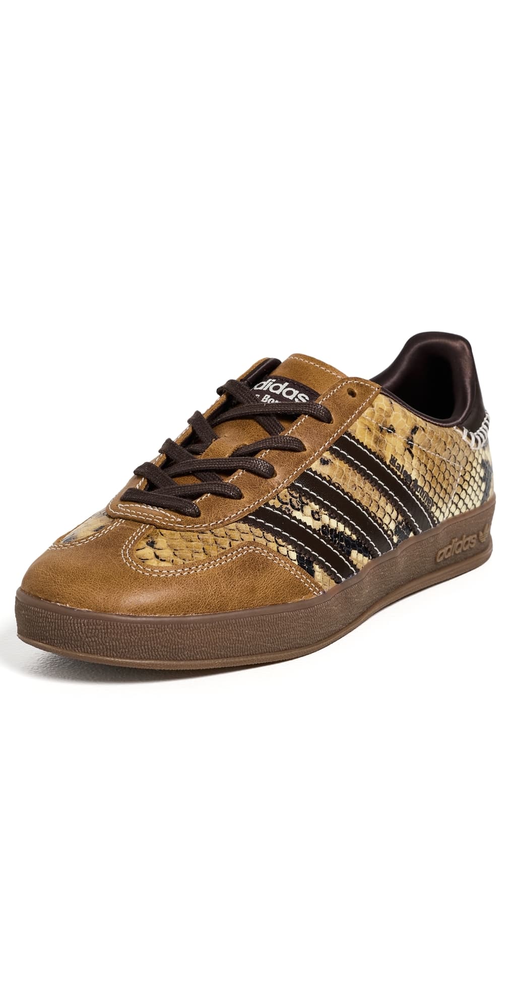 Adidas x Wales Bonner Gazelle Snake Sneakers dust rust/white/burgundy