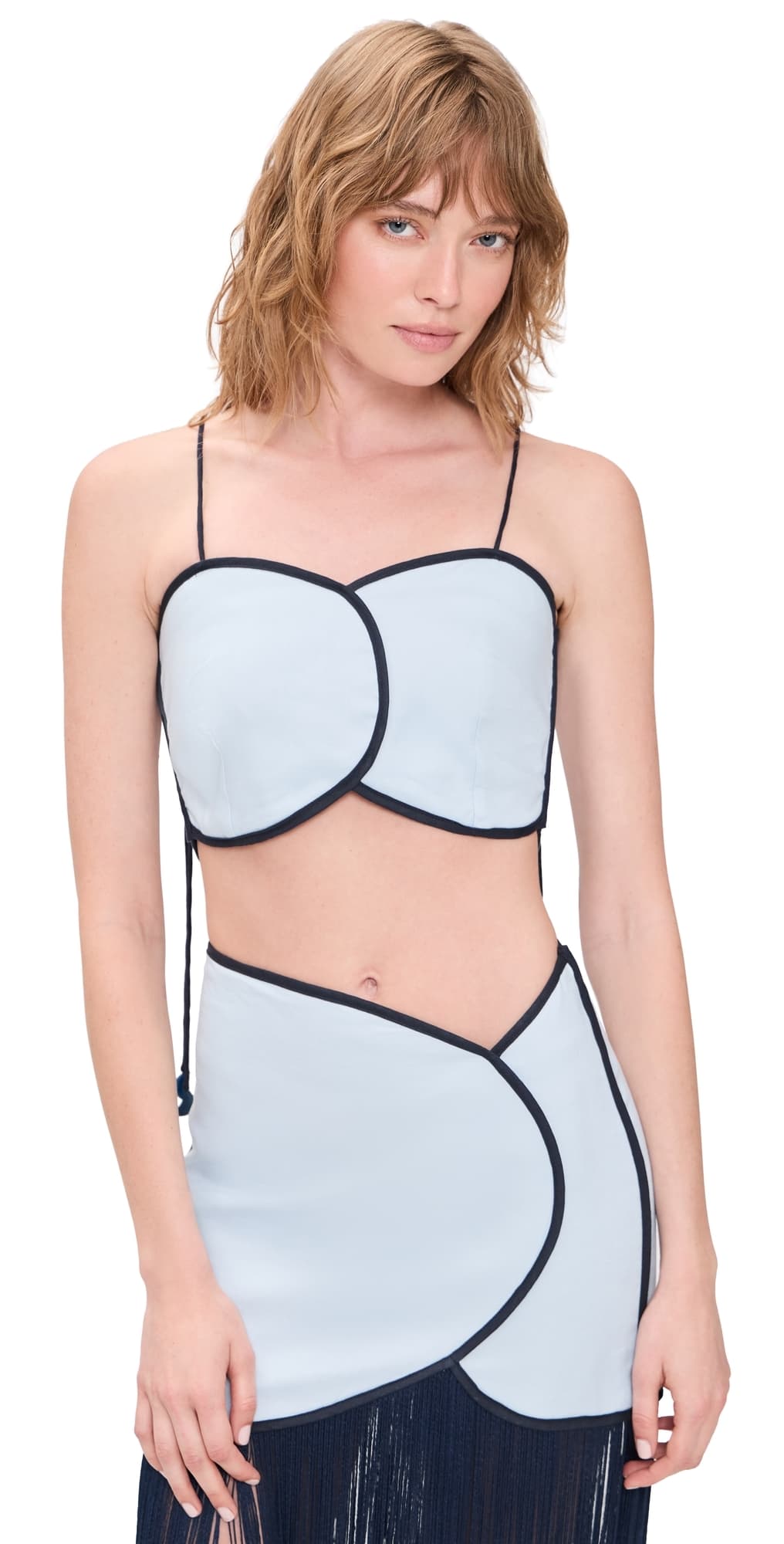Azulu Aveiro Linen Top Ice Blue