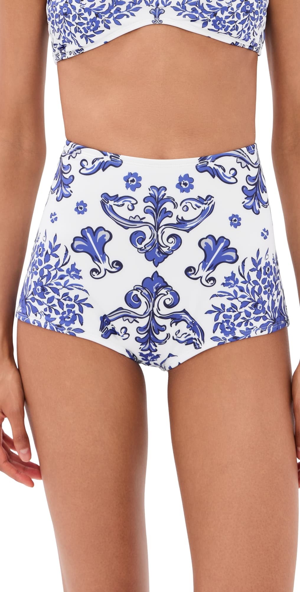 Bananhot Don High-Rise Bikini Bottoms Blue Matera