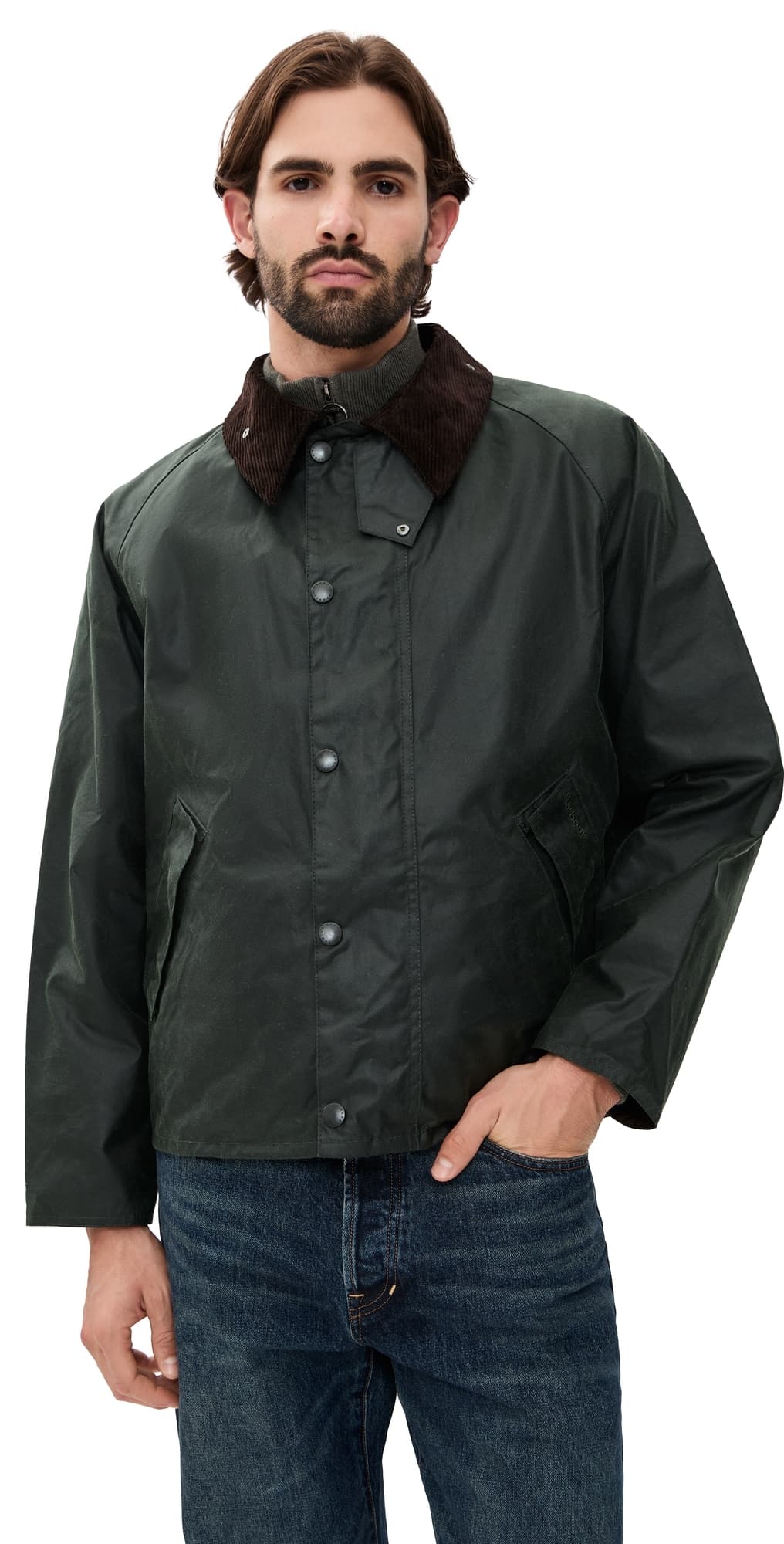 Barbour Transport Wax Jacket Sage
