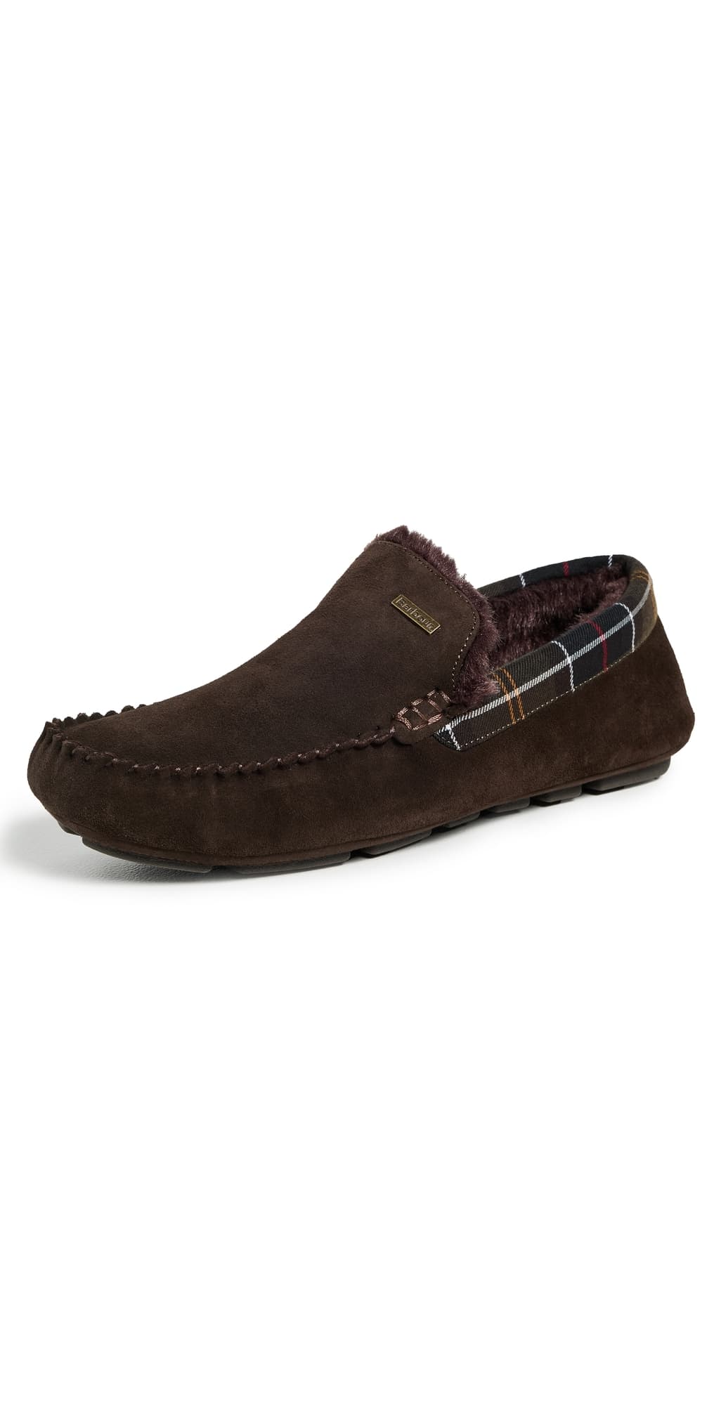 Barbour Suede Monty Slippers Brown Suede