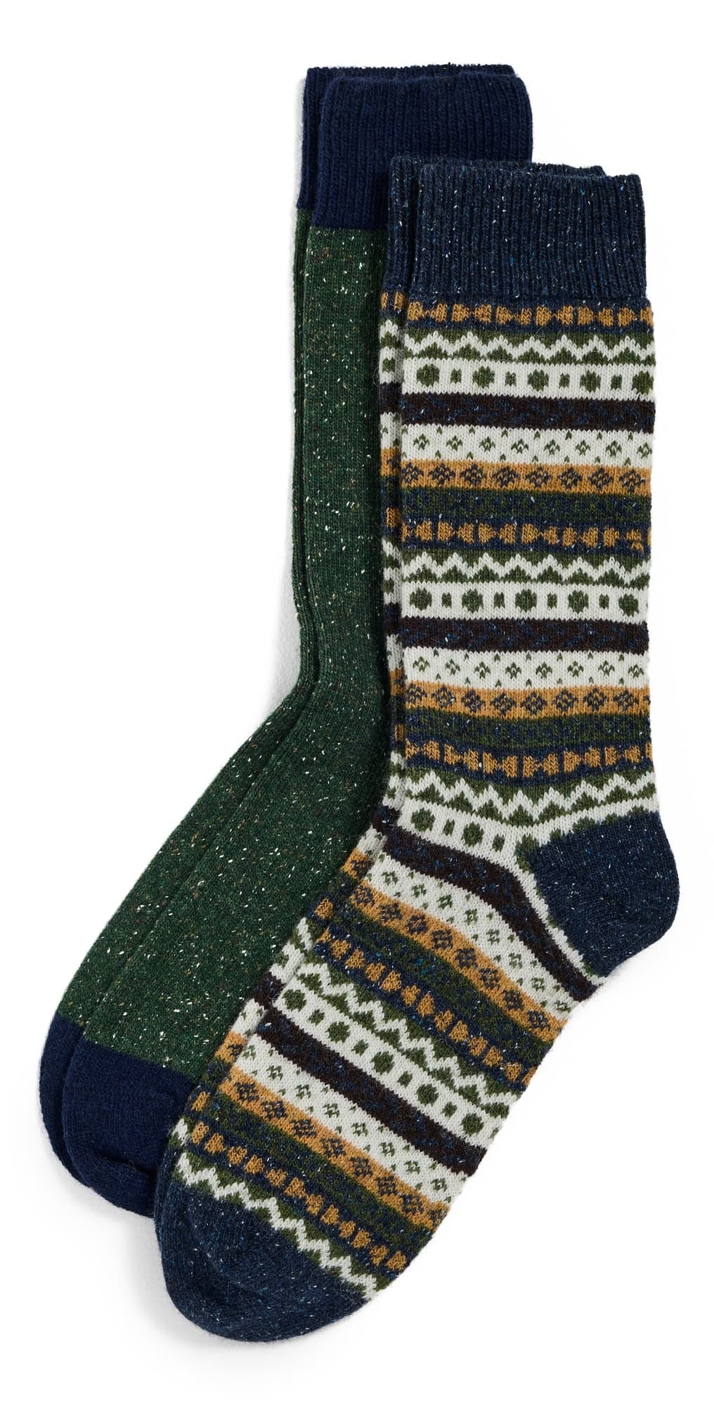 Barbour Fair Isle Socks 2 Pack Classic Mix
