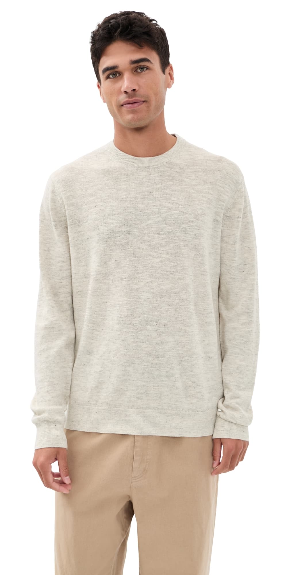 Barbour Flaxby Linen Blend Crew Neck Tee Neutral