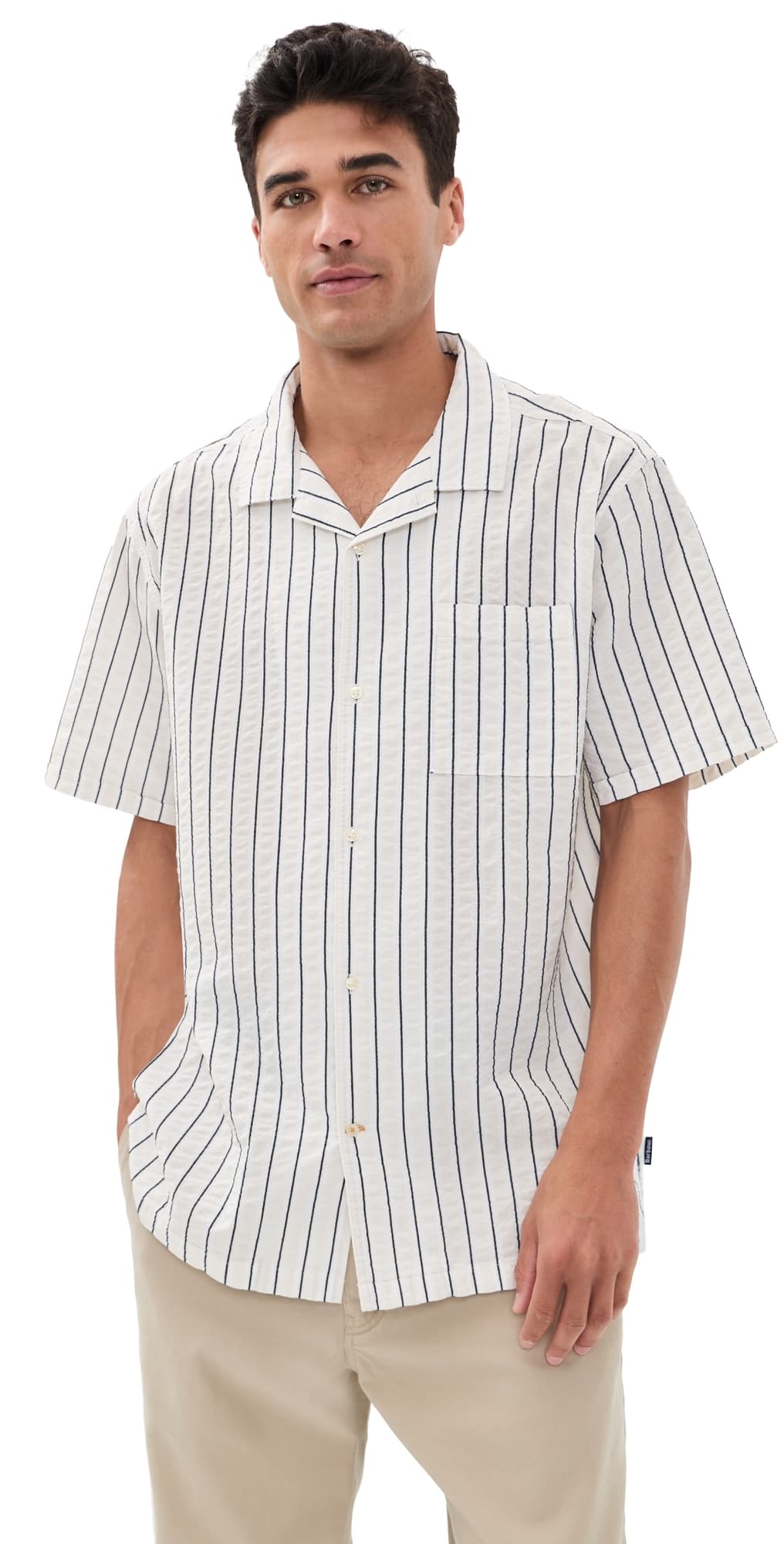 Barbour Park Seersucker Summerfit Shirt Whisper White