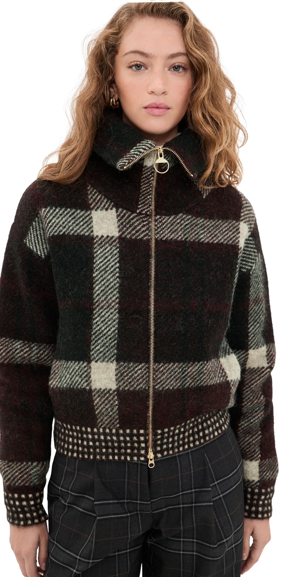 Barbour Carville Knitted Zip Through Jacket Multi
