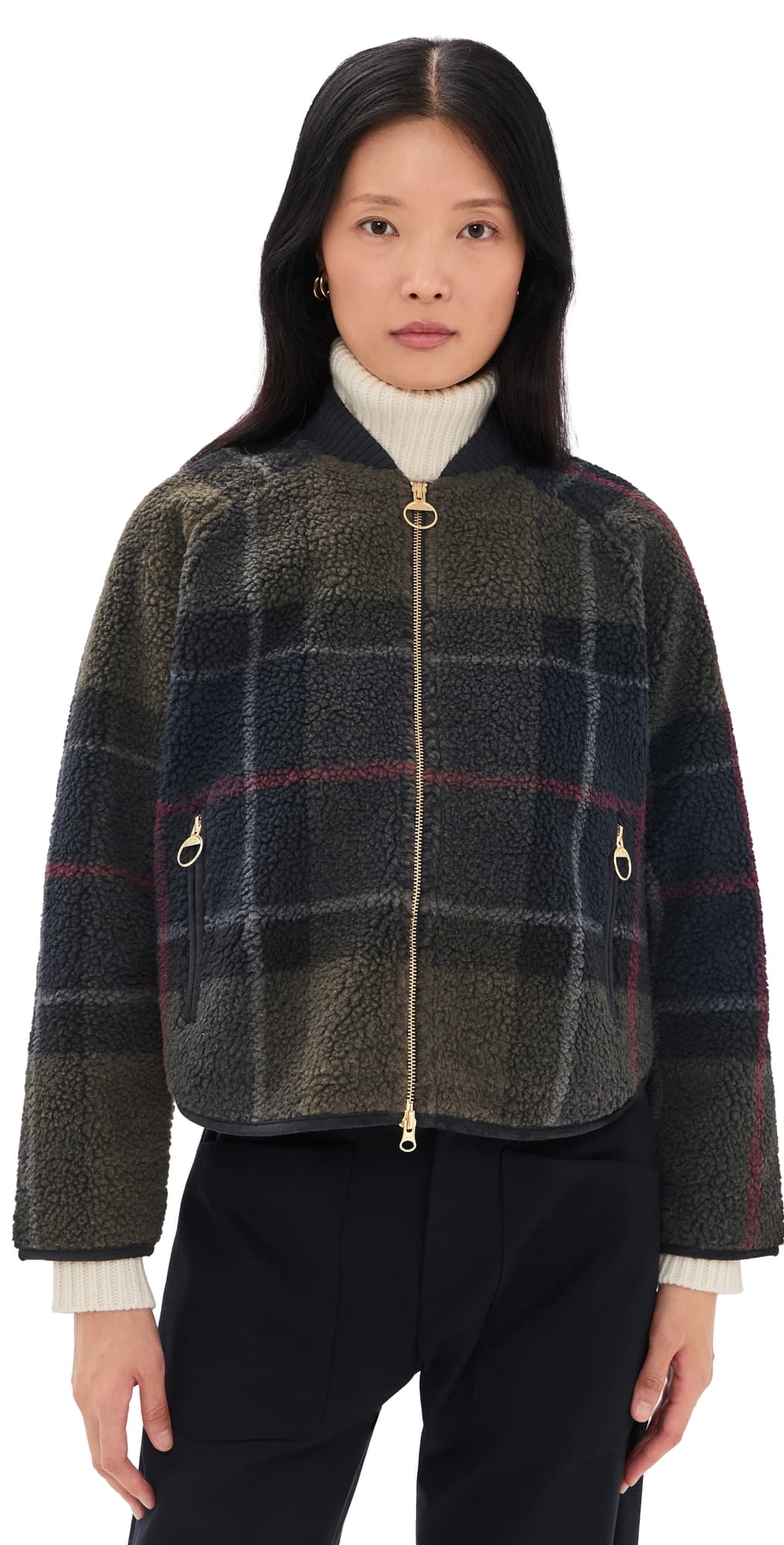 Barbour Kirklees Fleece Jacket Shadow Classic Tartan