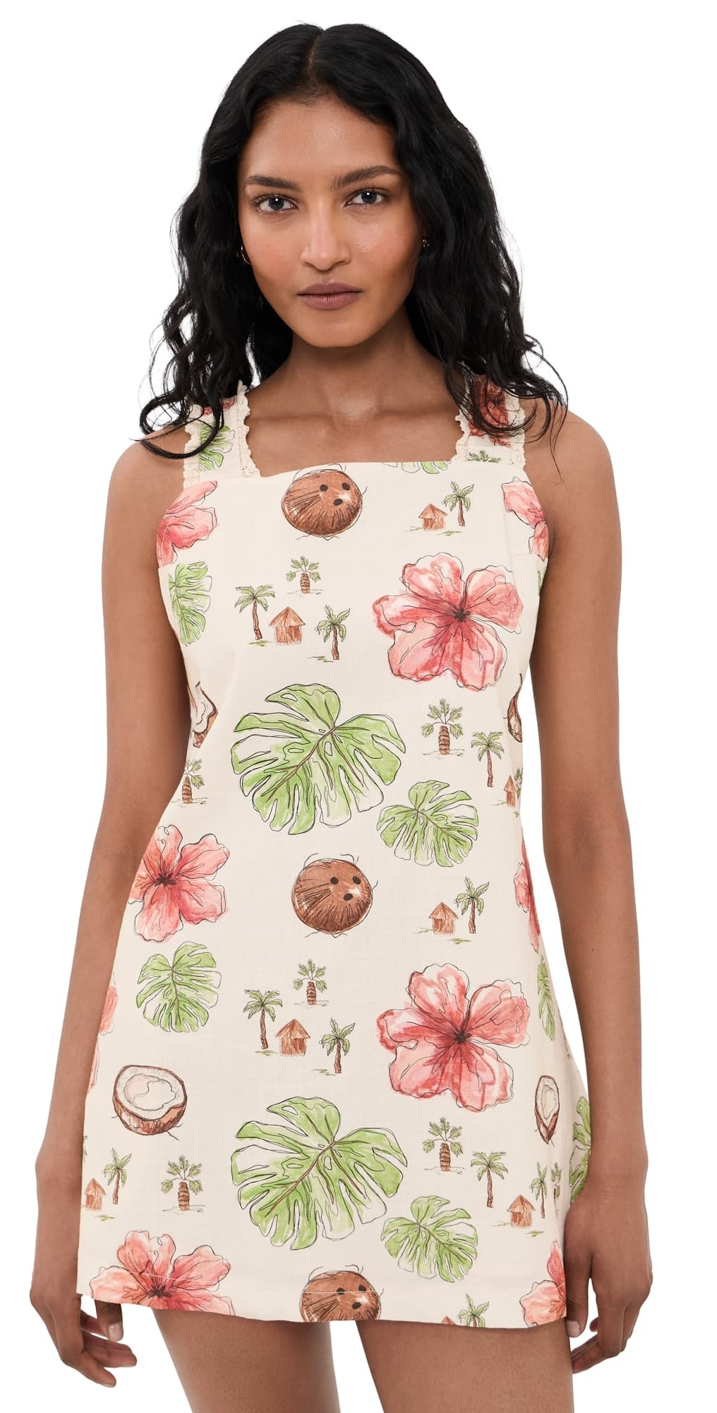 Bailey Rose Floral Mini Dress Cream · XS
