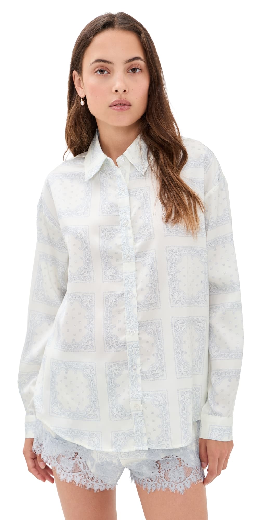 Bailey Rose Blue Buttondown Blue