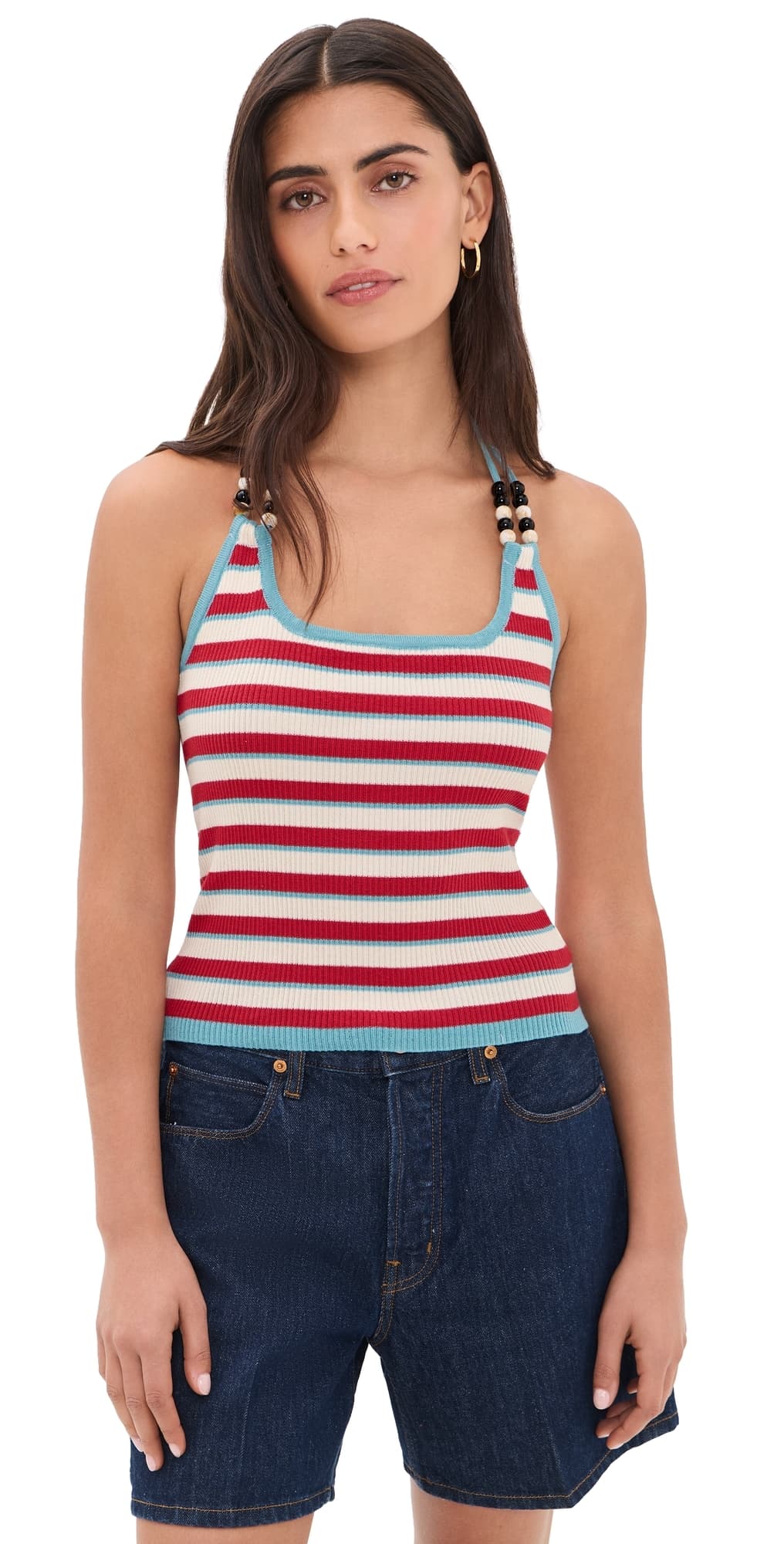 Bailey Rose Striped Halter Top Sky