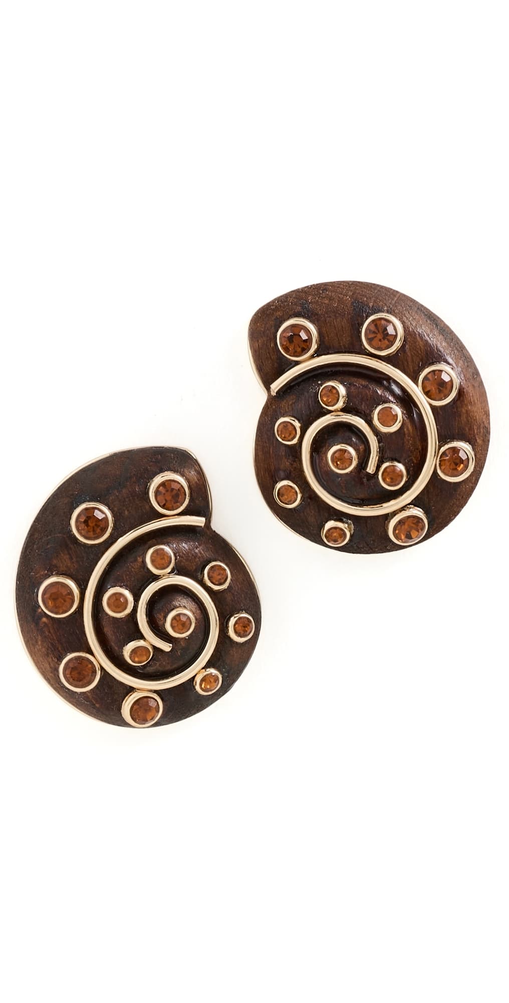 BaubleBar High Tide Shell Statement Earrings Brown