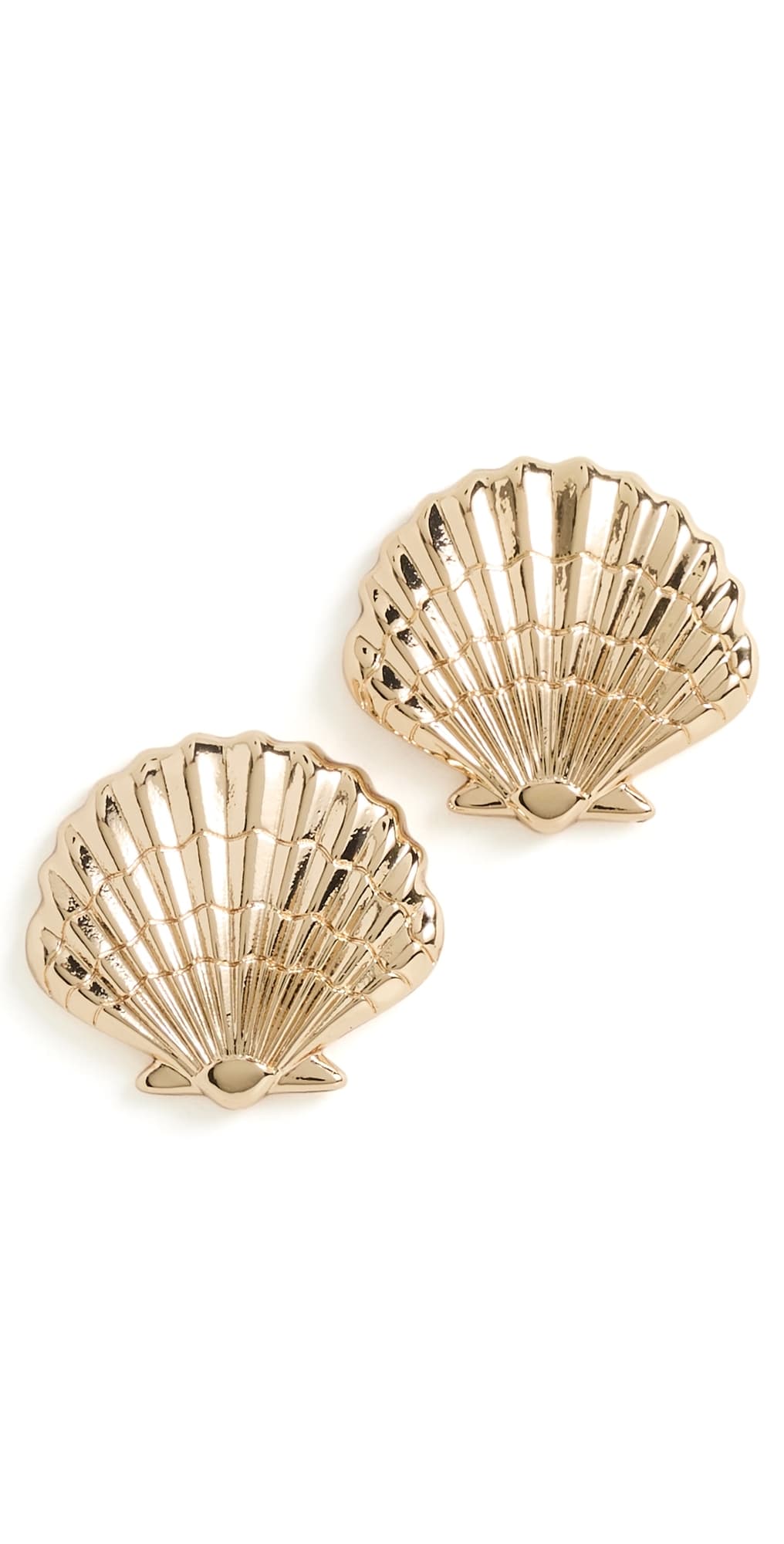 BaubleBar Marina Gold Seashell Earrings Gold