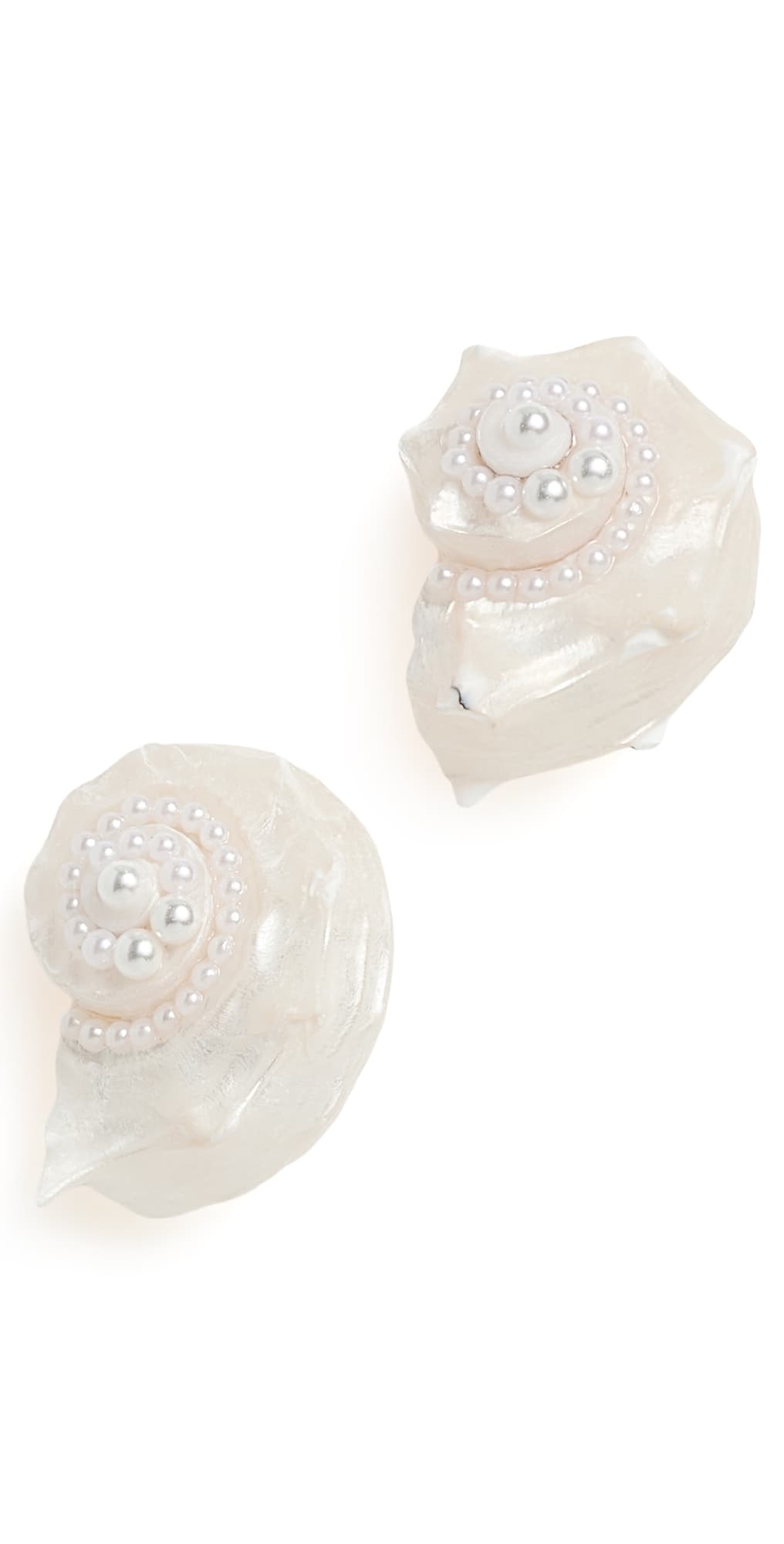 BaubleBar Santana Shell Statement Stud Earrings White · One Size