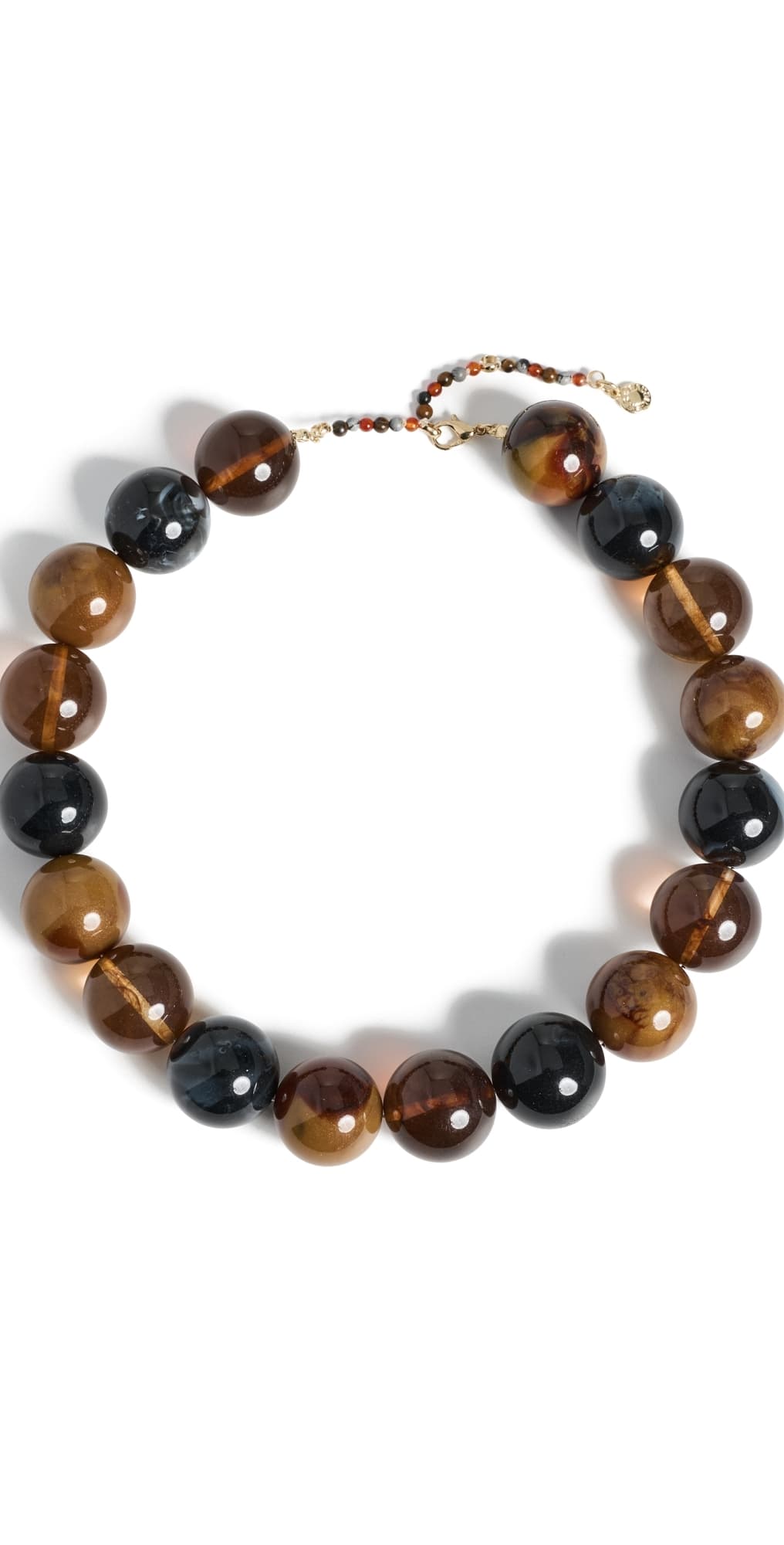 BaubleBar Jane Beaded Necklace Brown Multi
