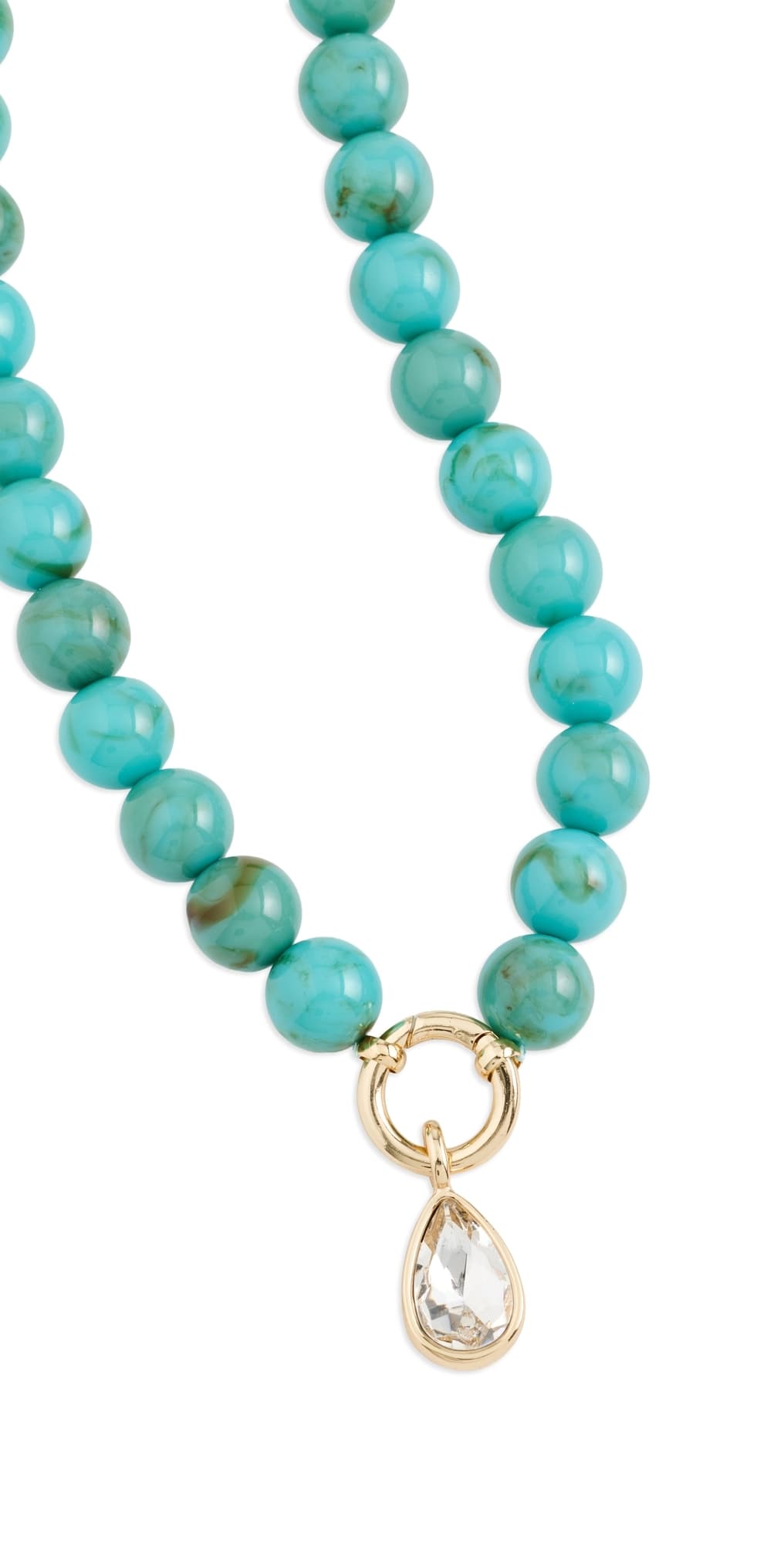 BaubleBar Janette Beaded Ring Necklace Turquoise
