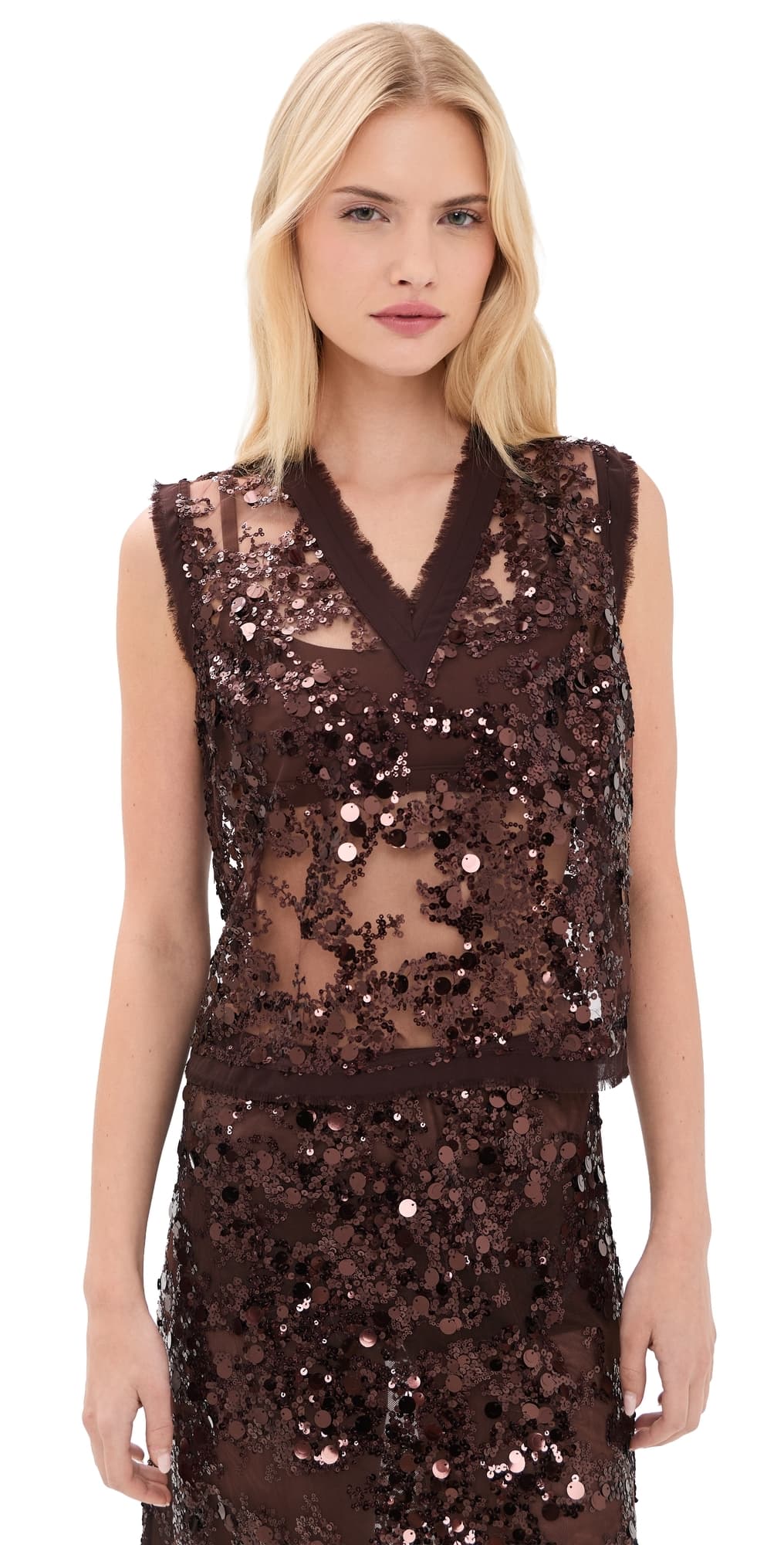BAUM UND PFERDGARTEN Manire Tank Coffee Bean Brown