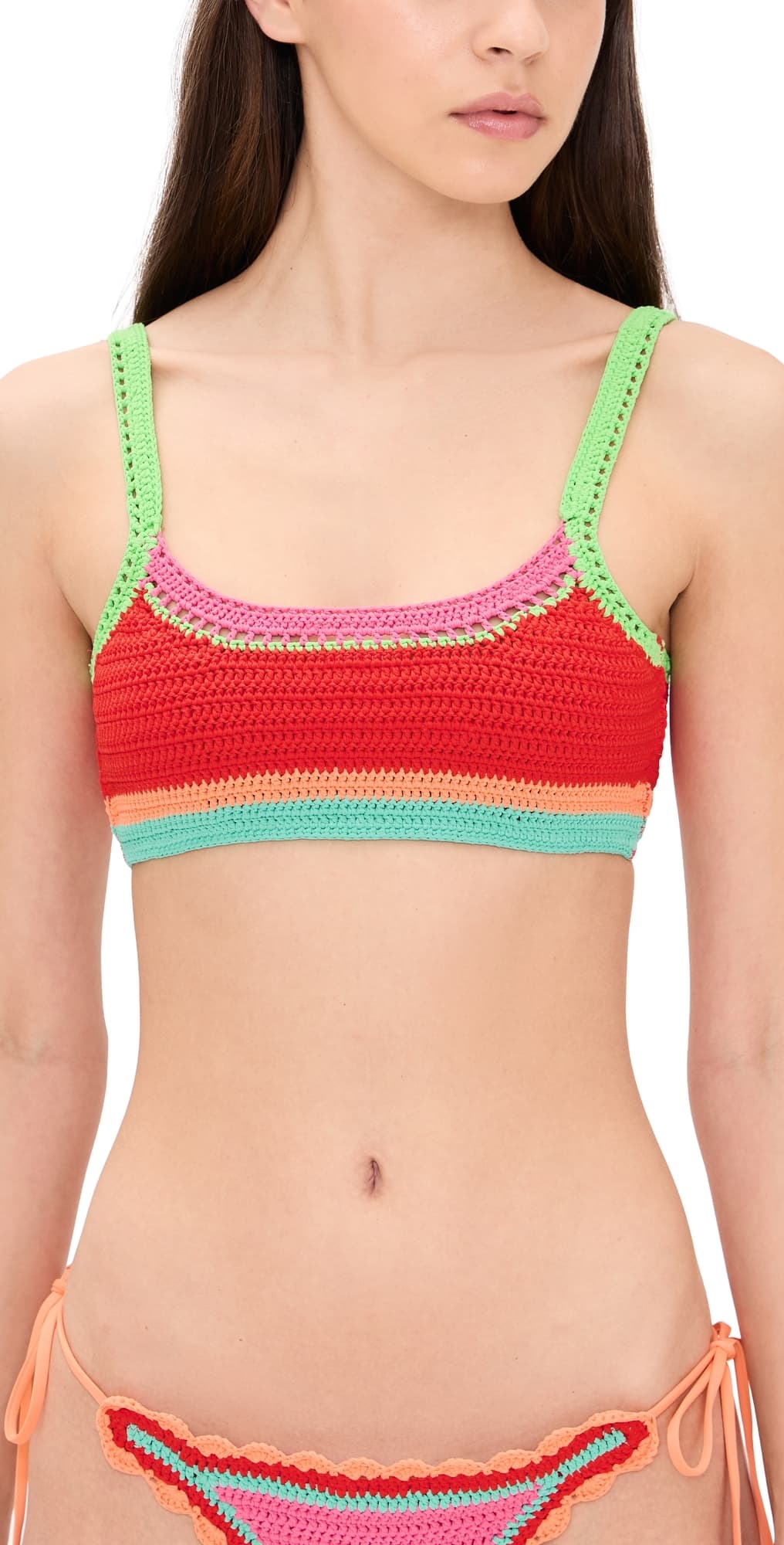 Beach Riot Milana Bikini Top Aqua Haze Crochet