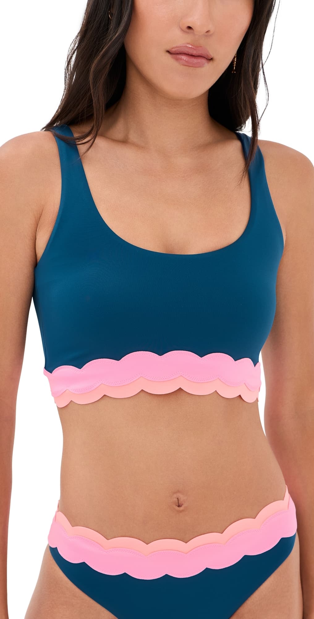 Beach Riot Marin Bikini Top Seashell Isle Colorblock
