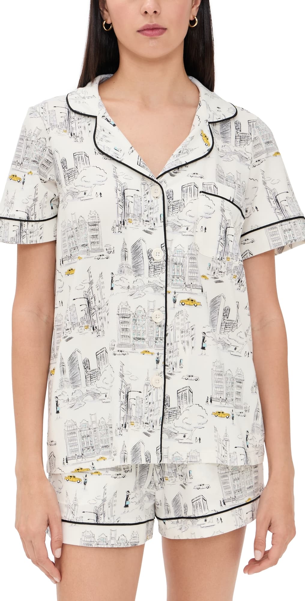 BedHead PJs Short Sleeve Short Pajama Set City That Never Sleeps
