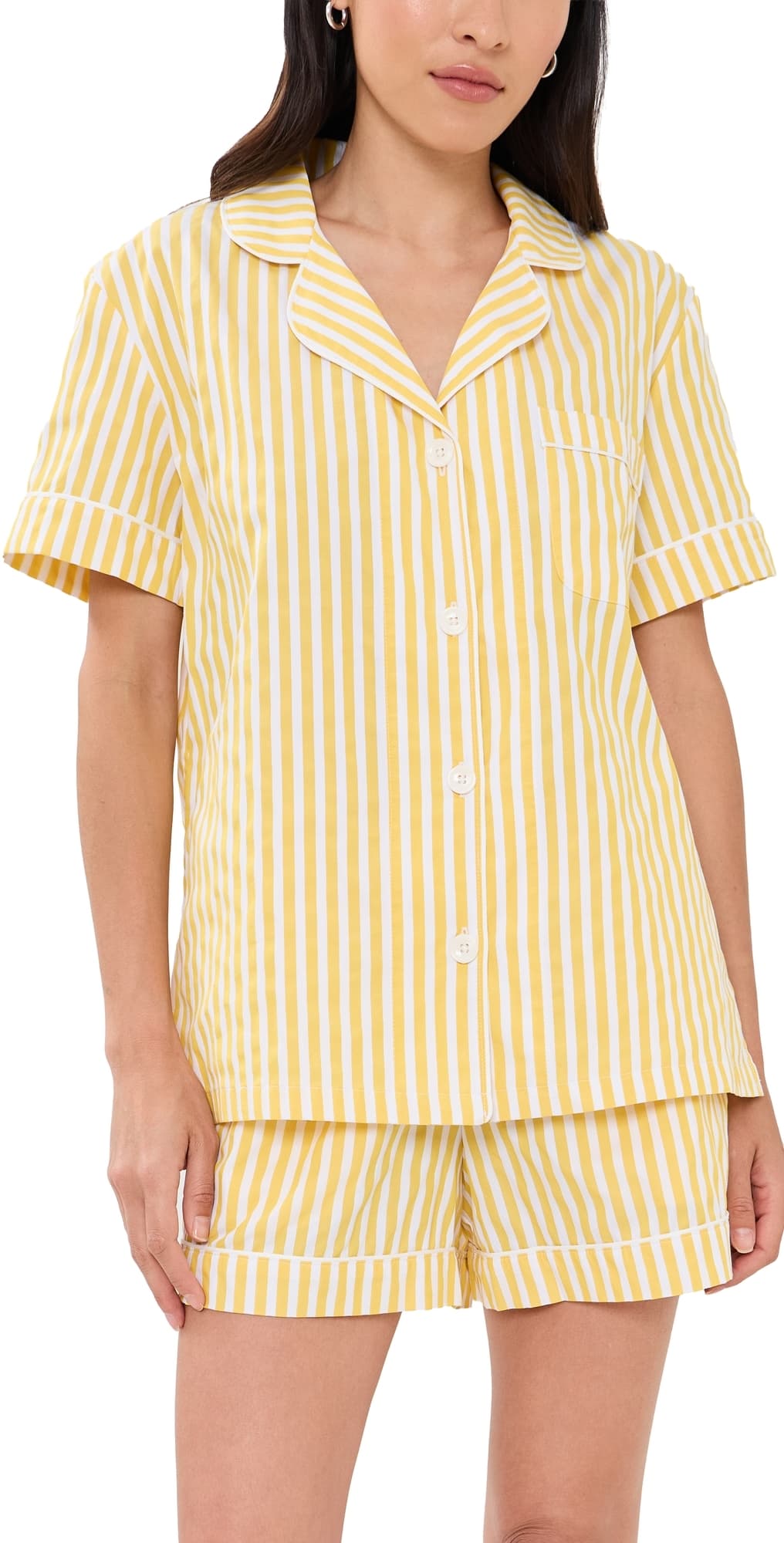 BedHead PJs Yellow Stripe Pajama Set Yellow 3D Stripe