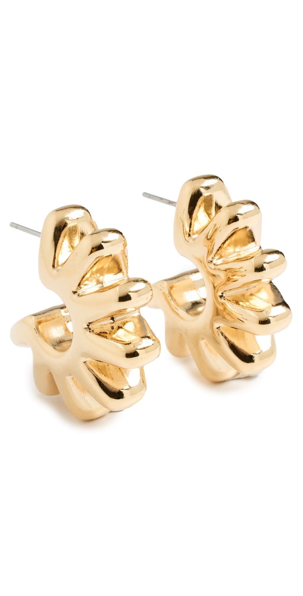 Brinker + Eliza Gear Hoops Gold · One Size