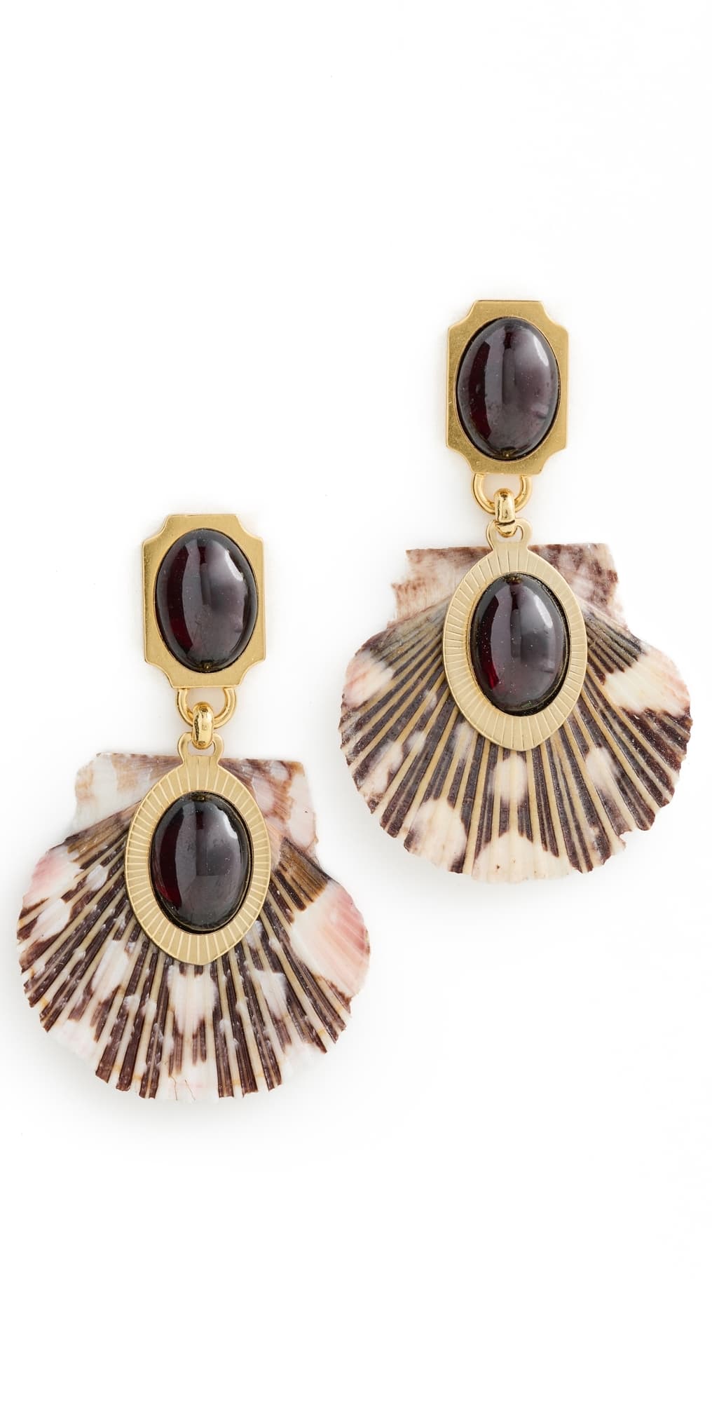 Brinker + Eliza Ophelia Earrings Garnet/Shell