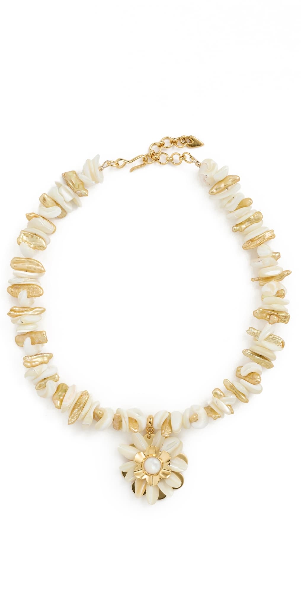 Brinker + Eliza Afterglow Necklace MOP/Goldenrod