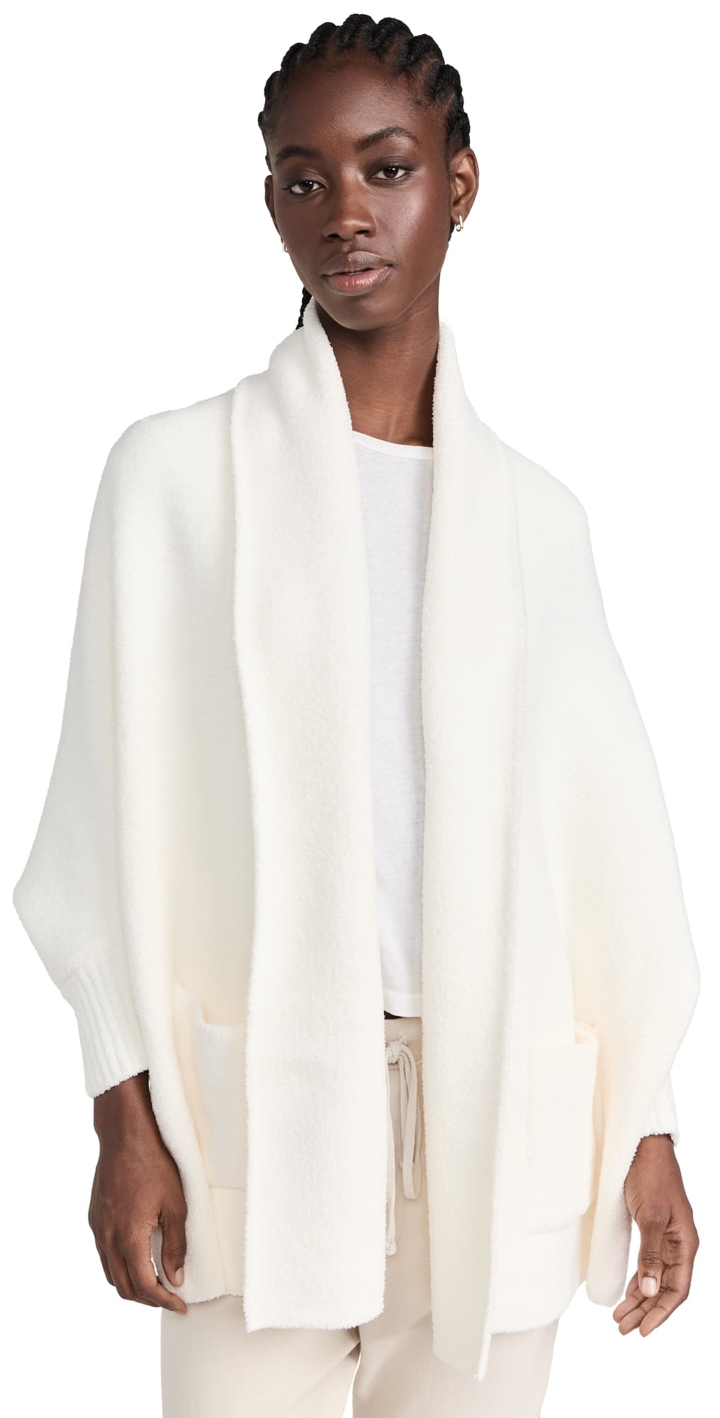 Barefoot Dreams CozyChic Blanket Wrap Pearl · One Size