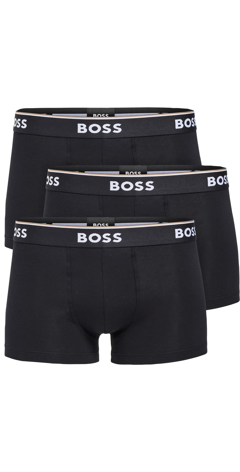 BOSS Stretch Cotton 3 Pack Trunks Black