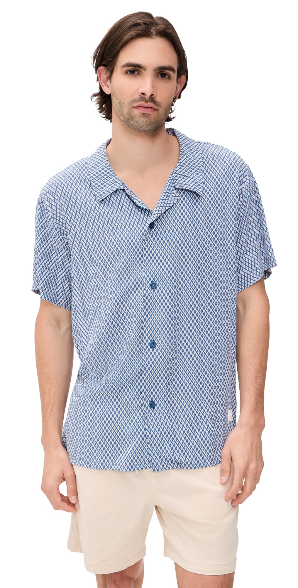 BOSS Beach Shirt Open Blue