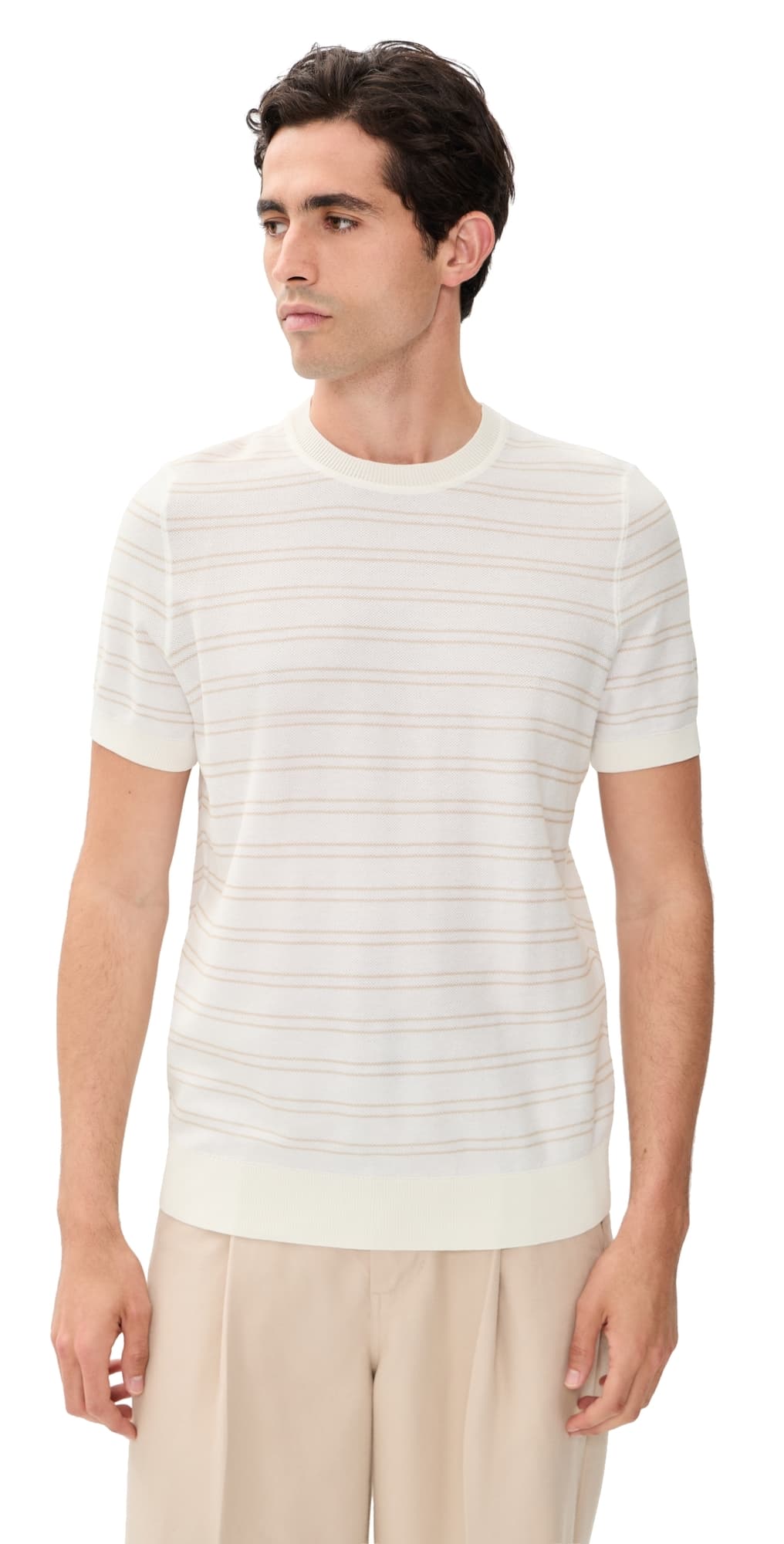 BOSS Nalon Knit Shirt White