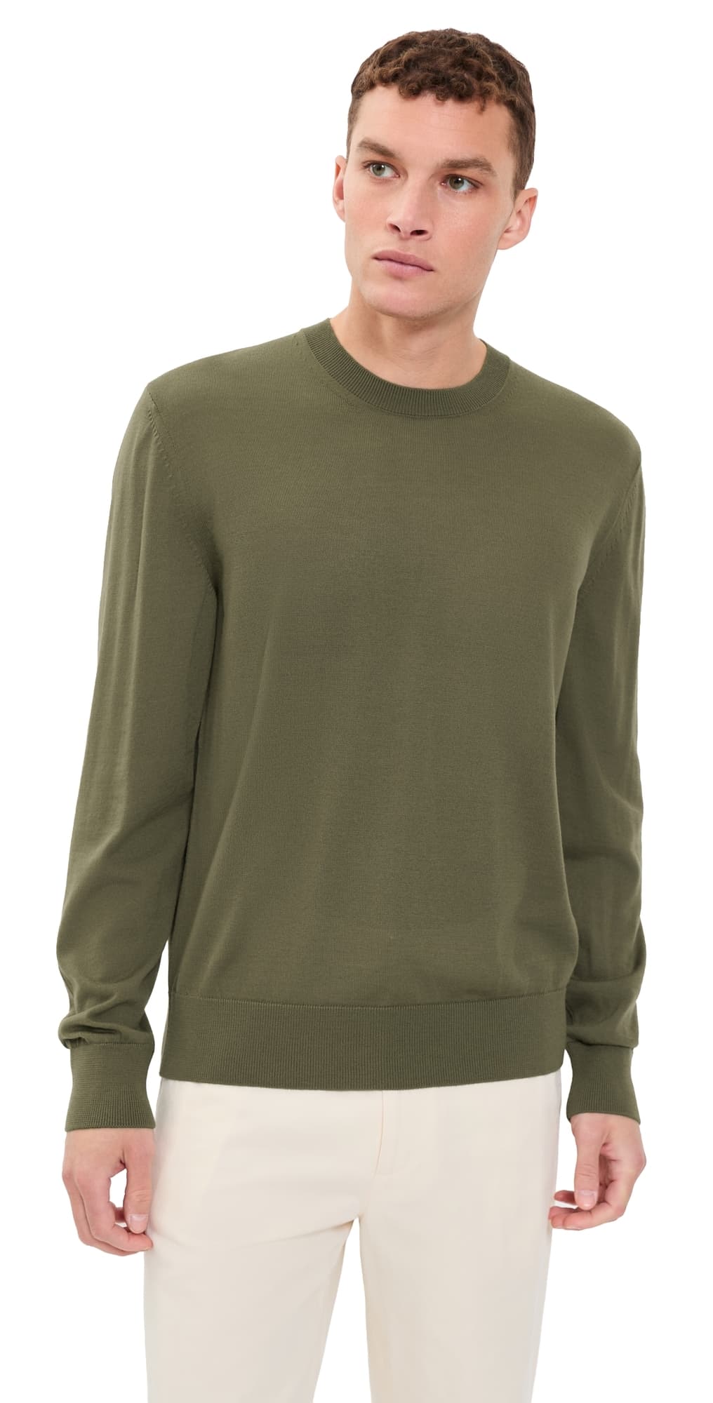 BOSS H-Leno Crew Neck Sweater Olive Night
