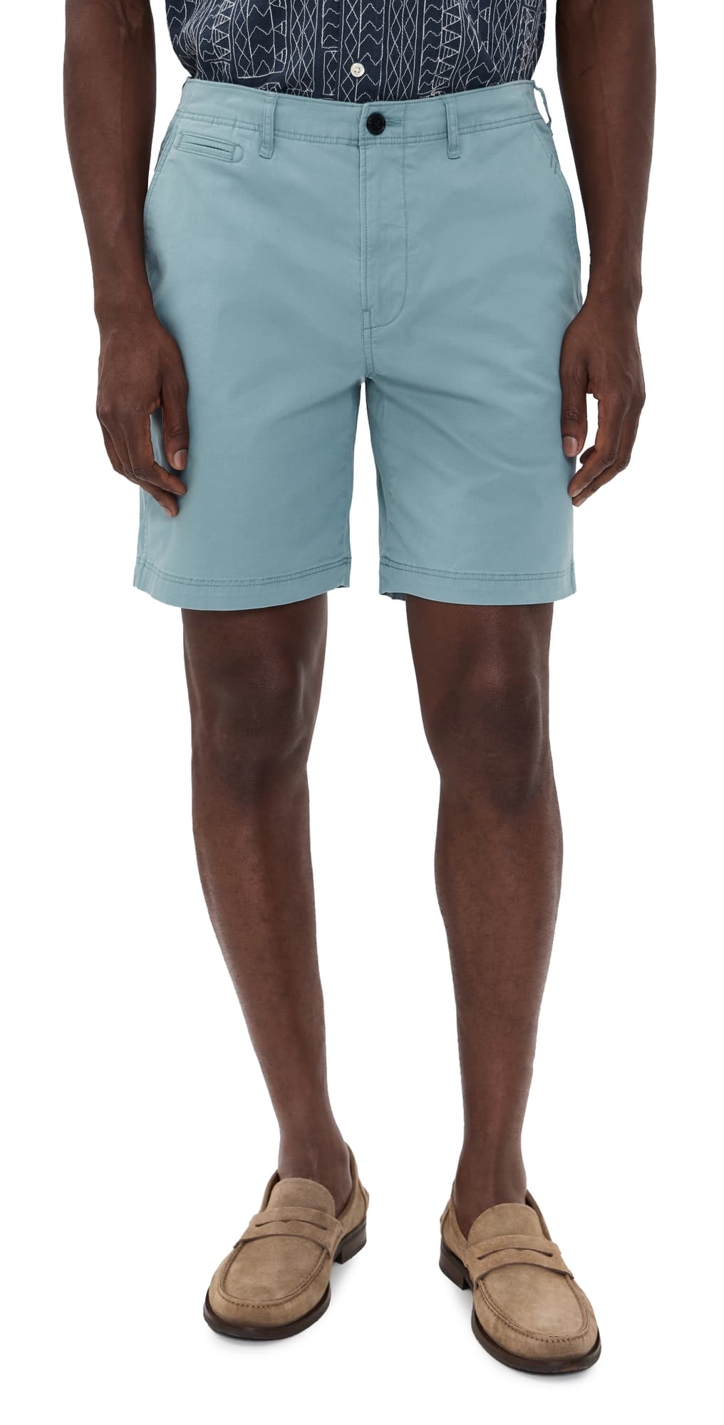 Billy Reid Chino Shorts 8 Steel Blue