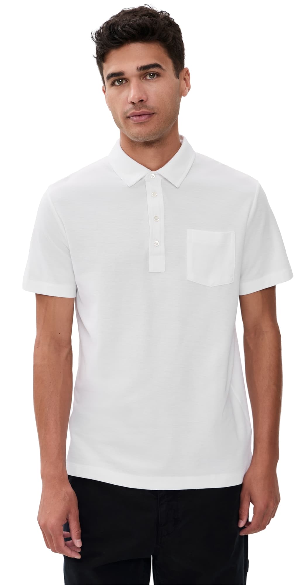 Billy Reid Pensacola Short Sleeve Polo White