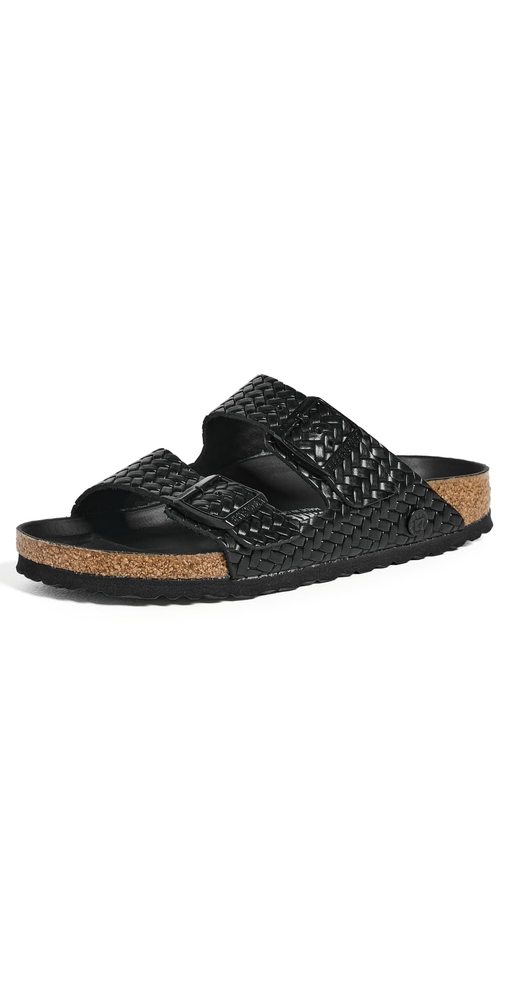 Birkenstock Arizona Woven Embossed Sandals Black