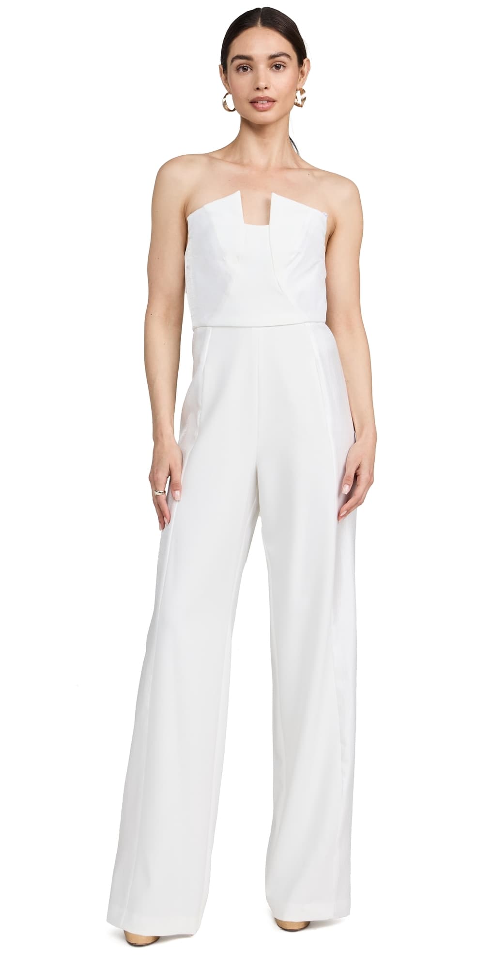 Black Halo Lena Jumpsuit Crystal/Porcelain