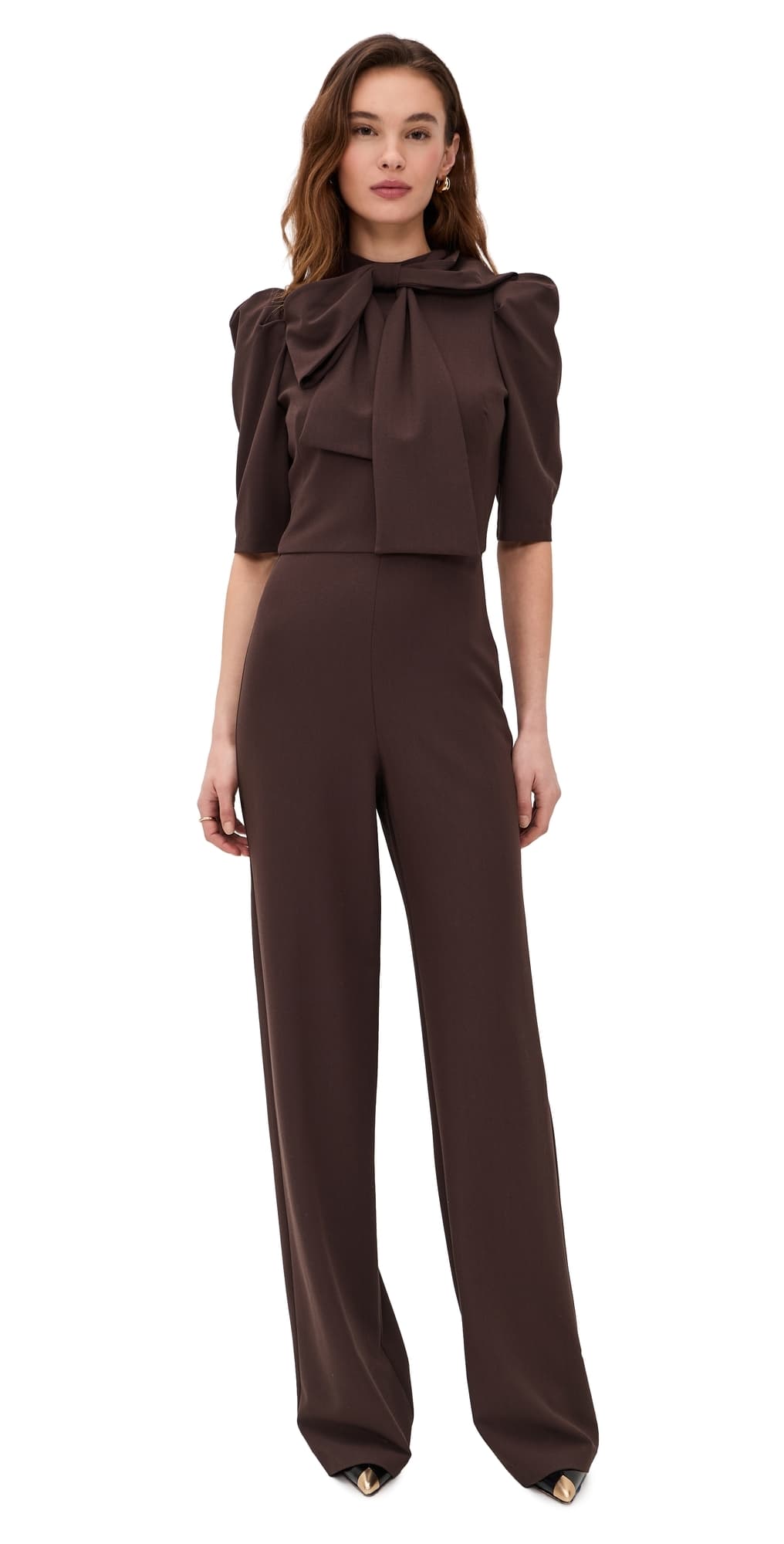 Black Halo Ara Jumpsuit Espresso