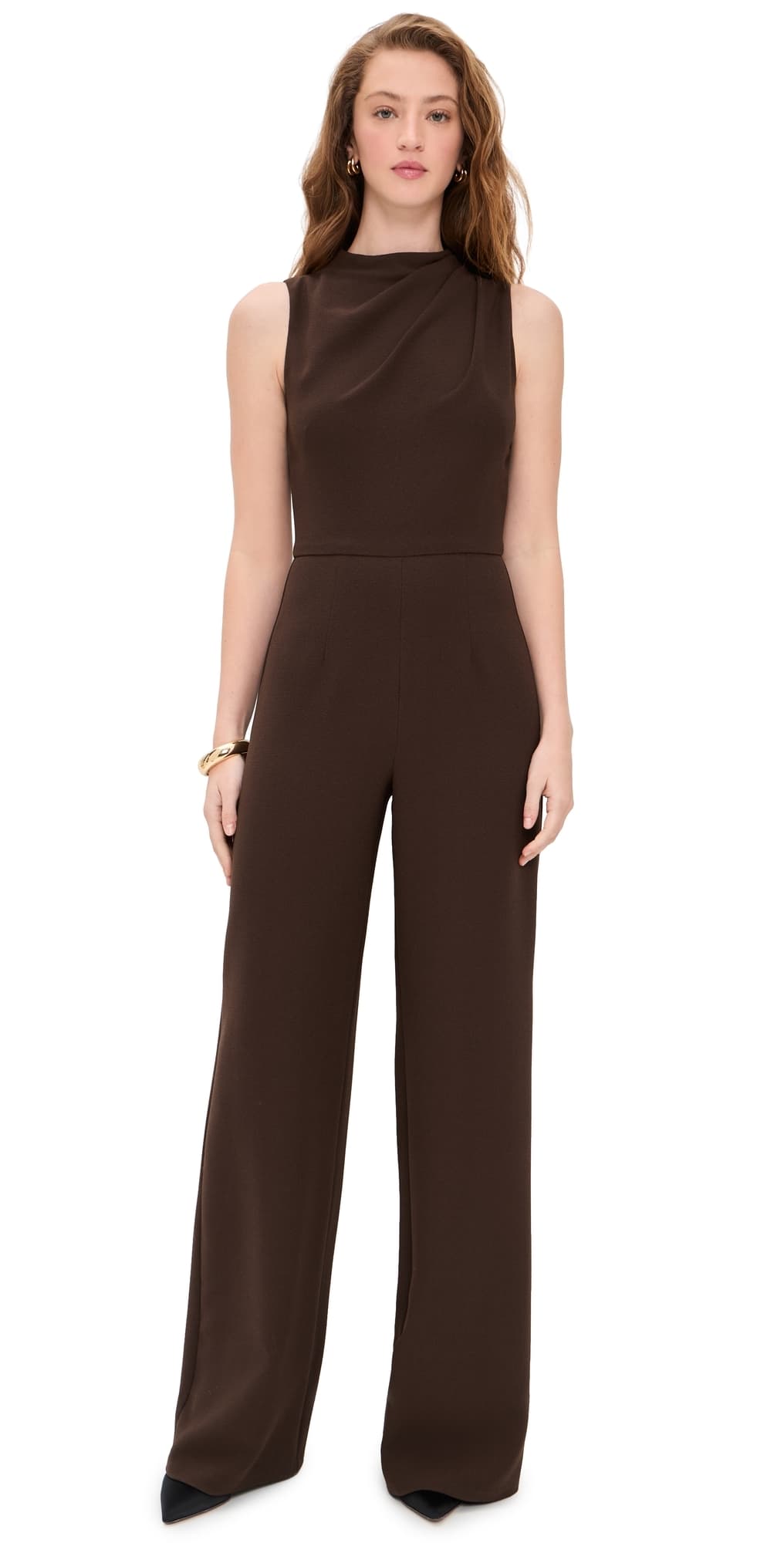 Black Halo Corrine Jumpsuit Espresso