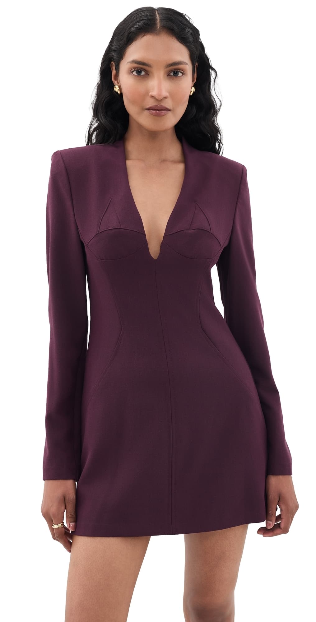 Black Halo Kenna Micro Mini Dress Oxblood