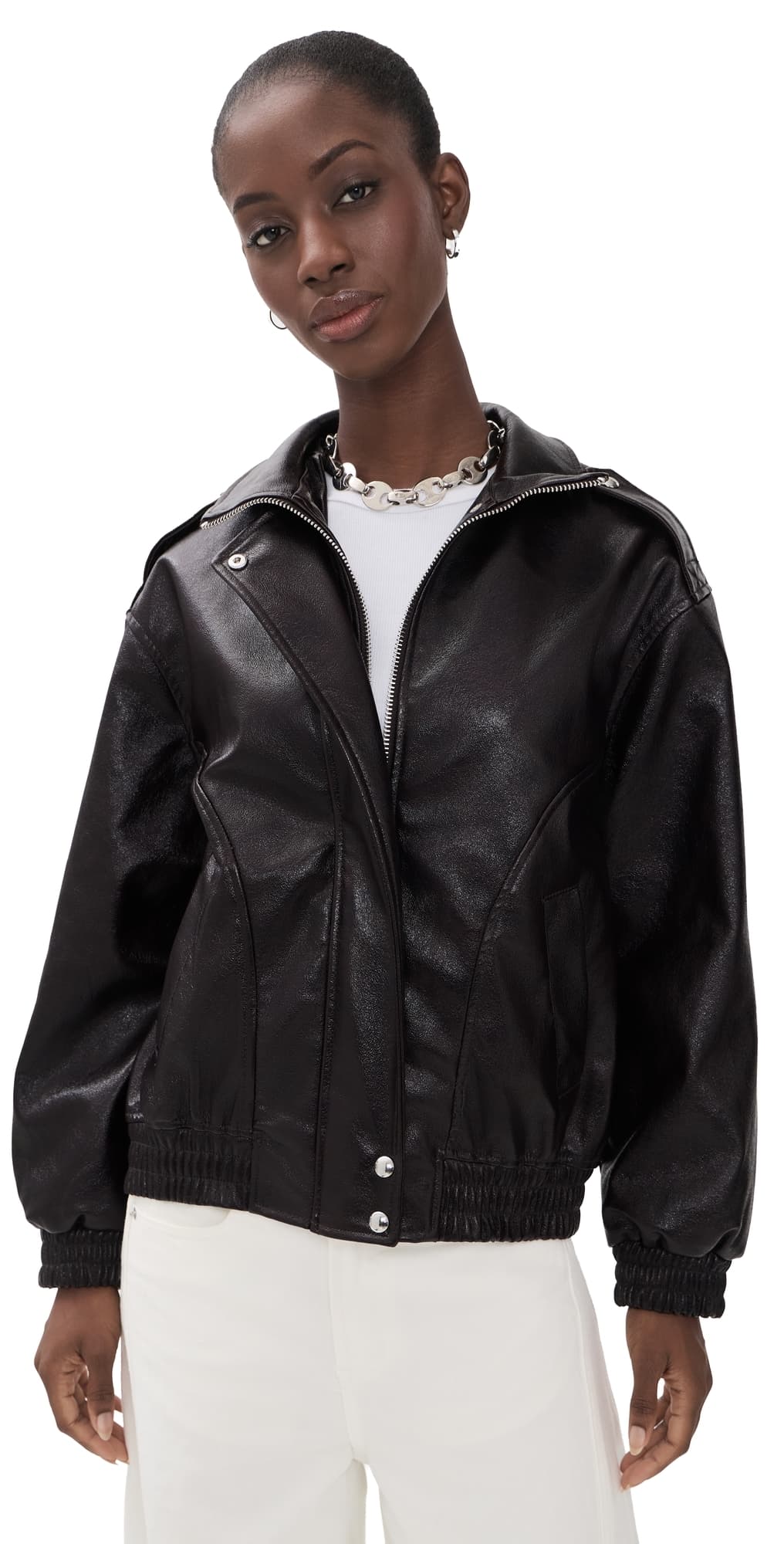 BLANKNYC Hot Brew Bomber Jacket Brown