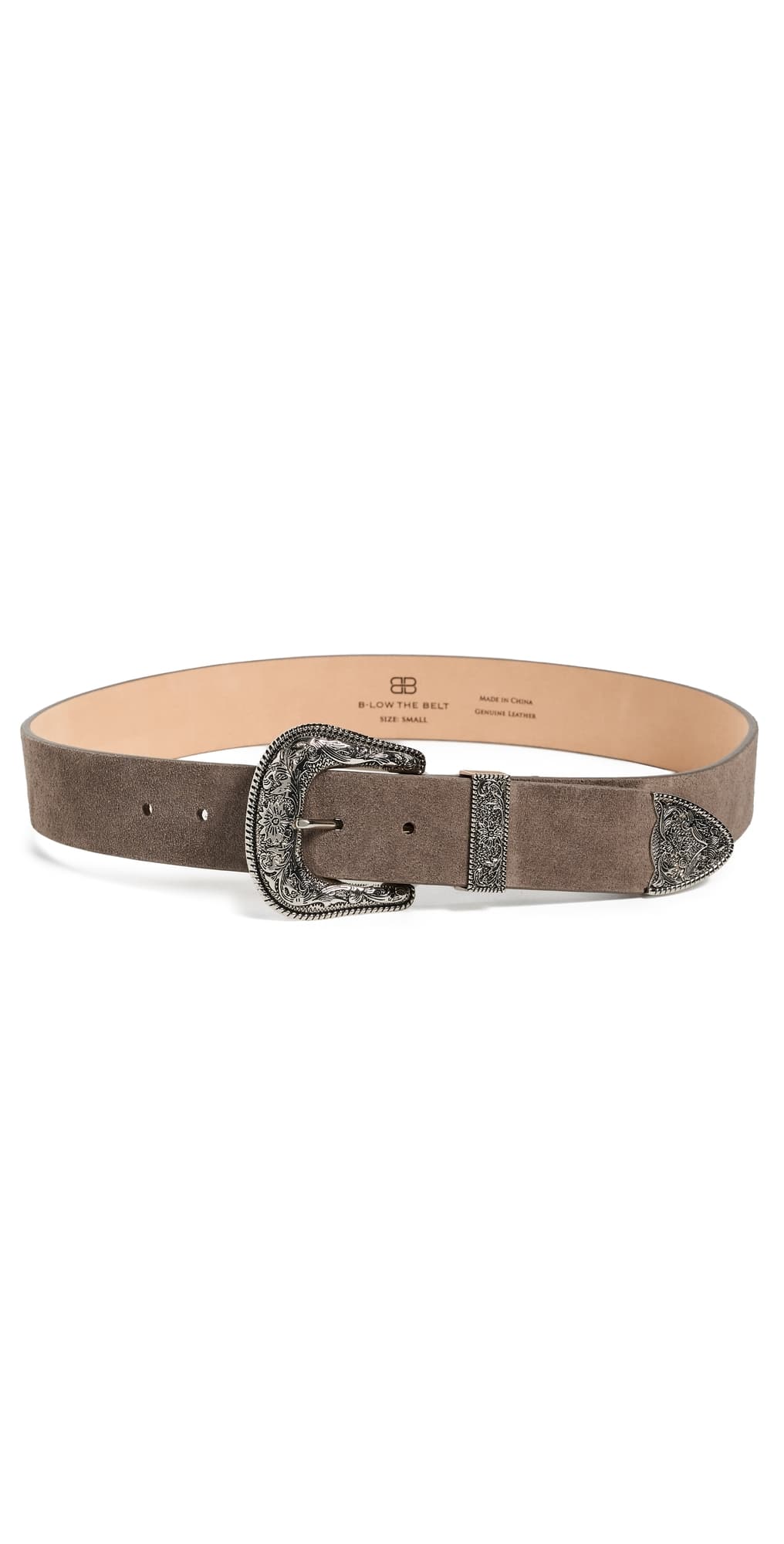 B-Low The Belt Frank Suede Belt Elephant Silver