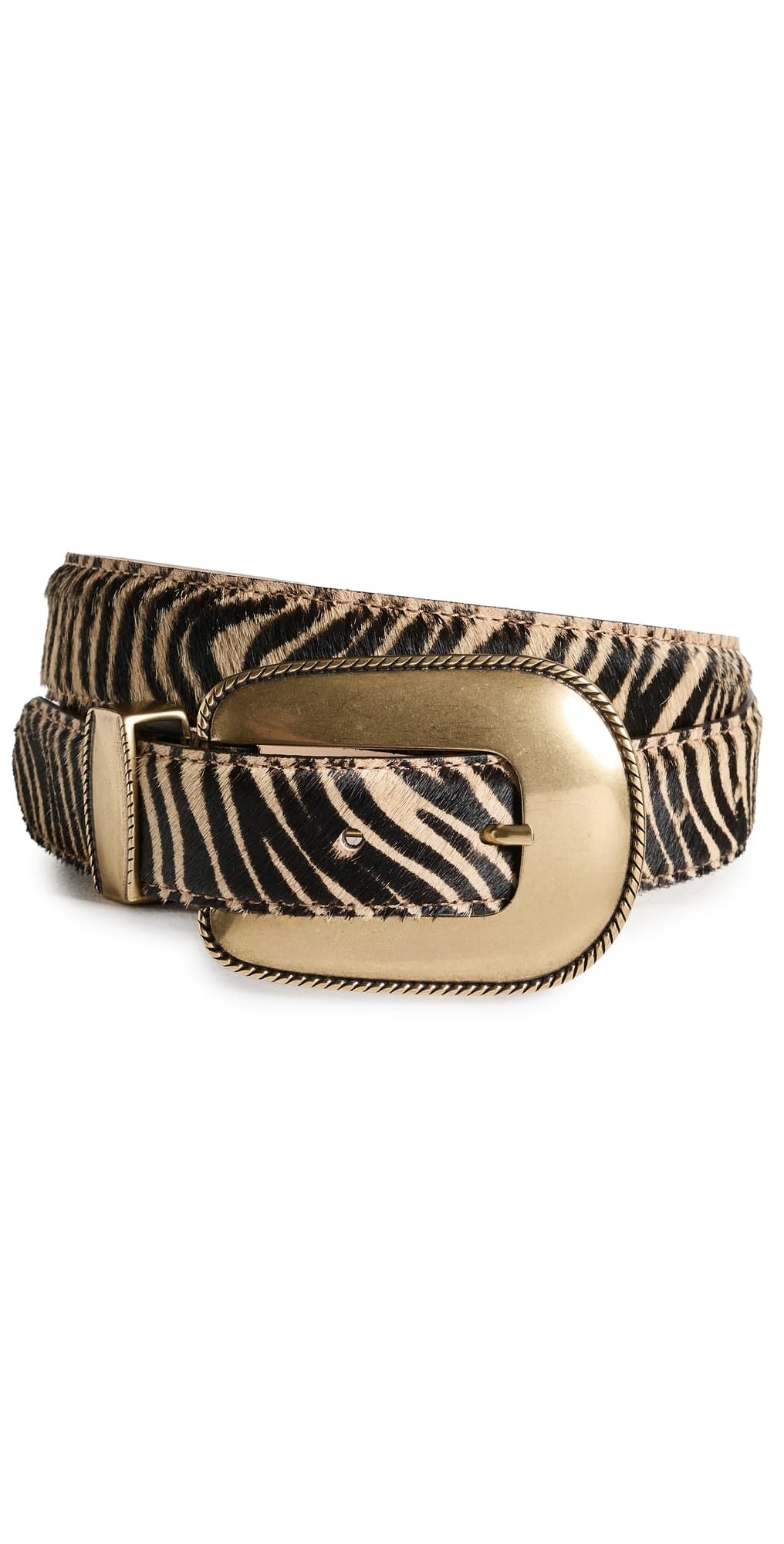 B-Low The Belt Walker Calf Hair Belt Tiger/Brass