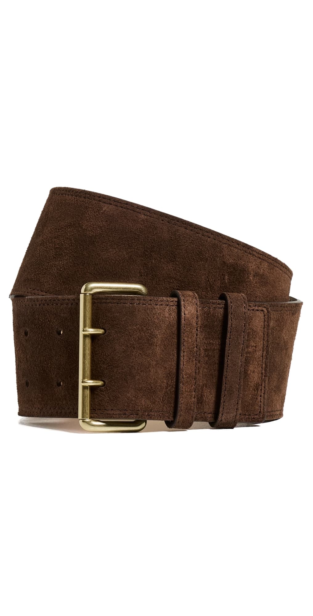 B-Low The Belt Luella Suede Belt Chocolate/Brass