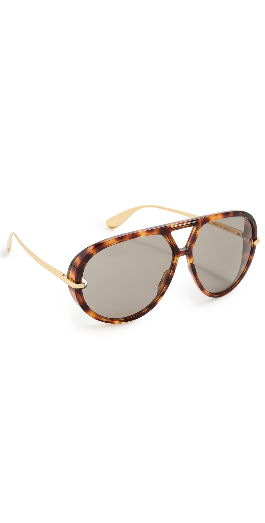 Bottega Veneta Drop Sunglasses Havana-Gold-Brown · One Size