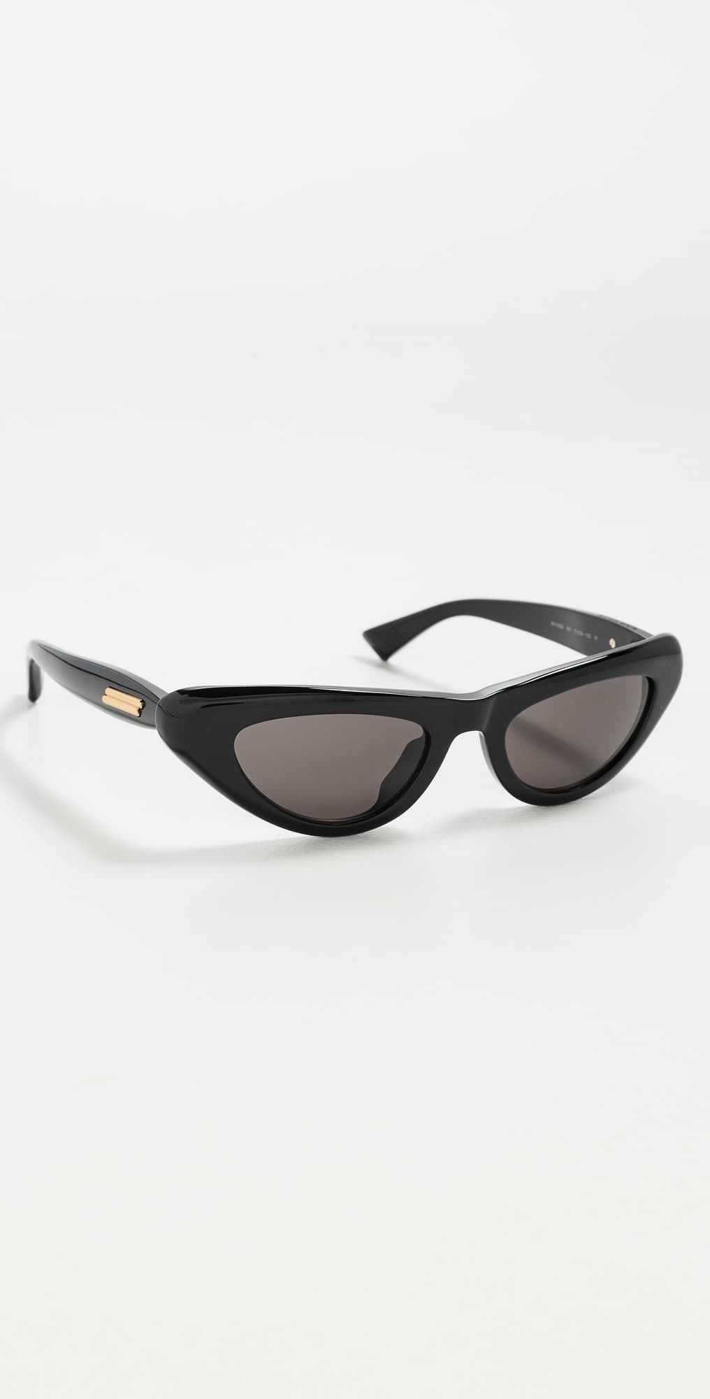 Bottega Veneta Curvy Sunglasses Black-Black-Grey · One Size