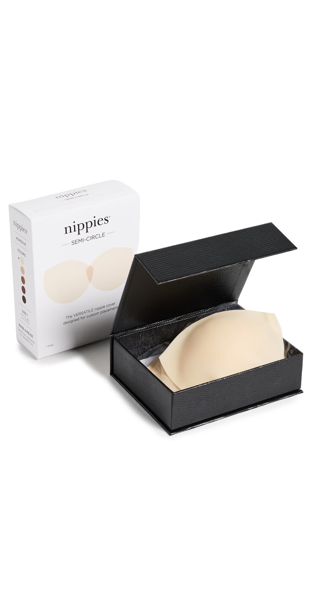 Bristols 6 Nippies Semicircle Nipple Covers Creme