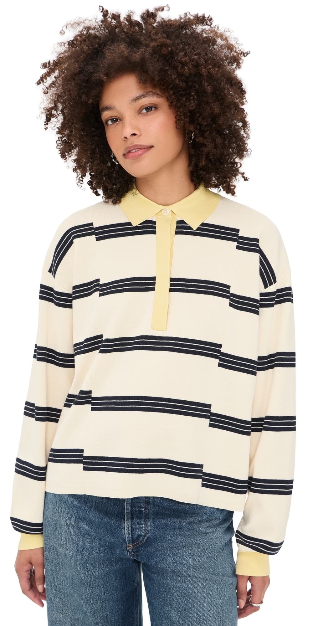 B Sides Rugby Polo White/Navy