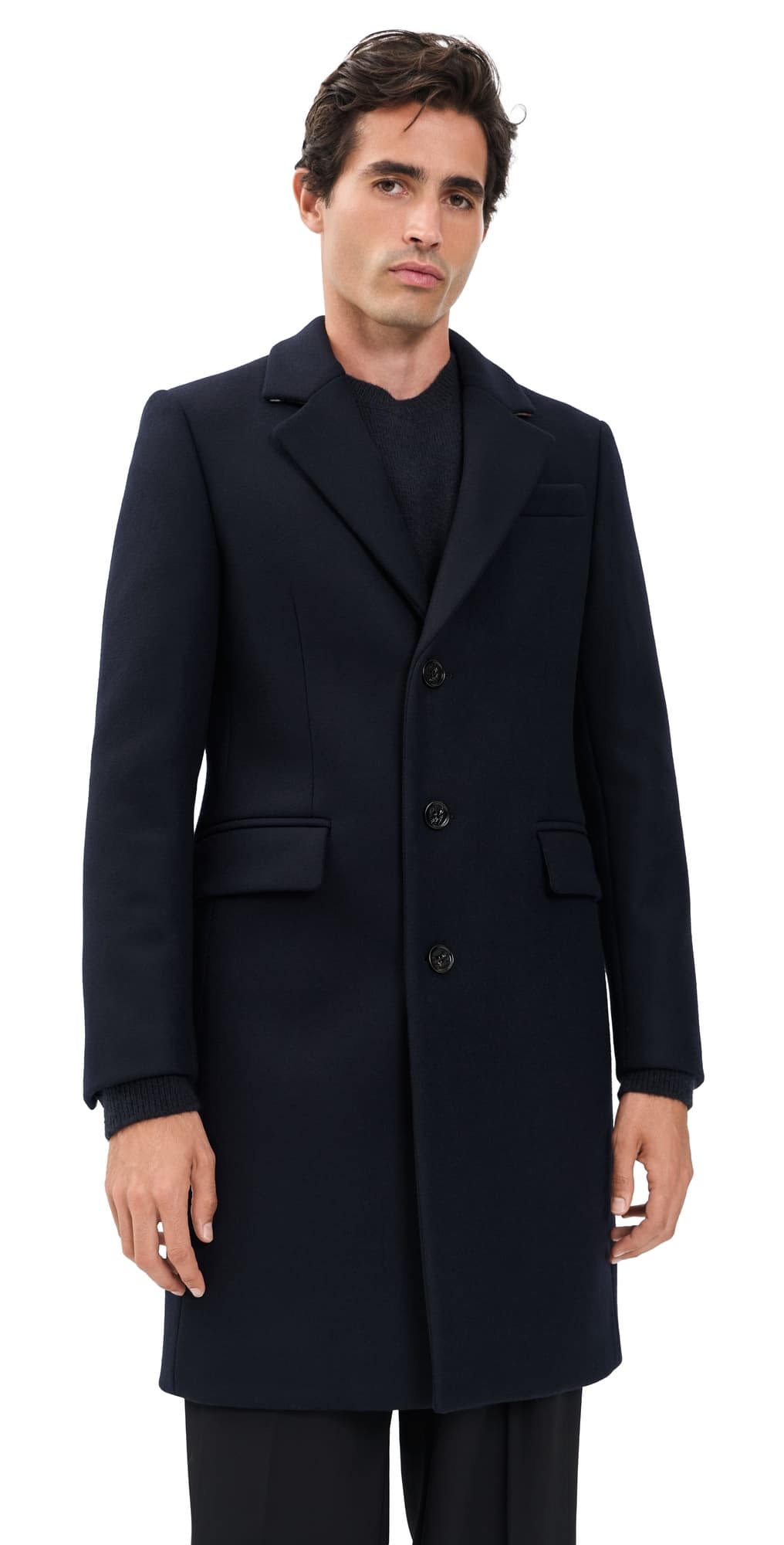 Burberry Beverley Wool Coat Navy