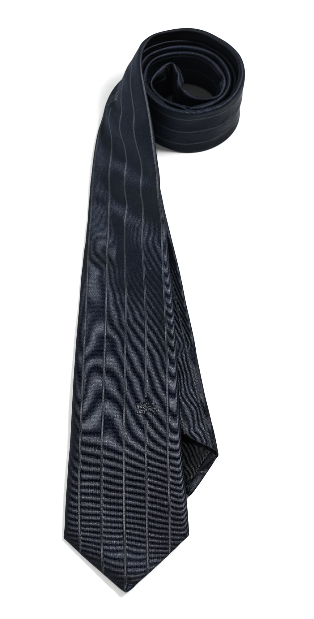 Burberry Pinstripe Silk Tie Navy