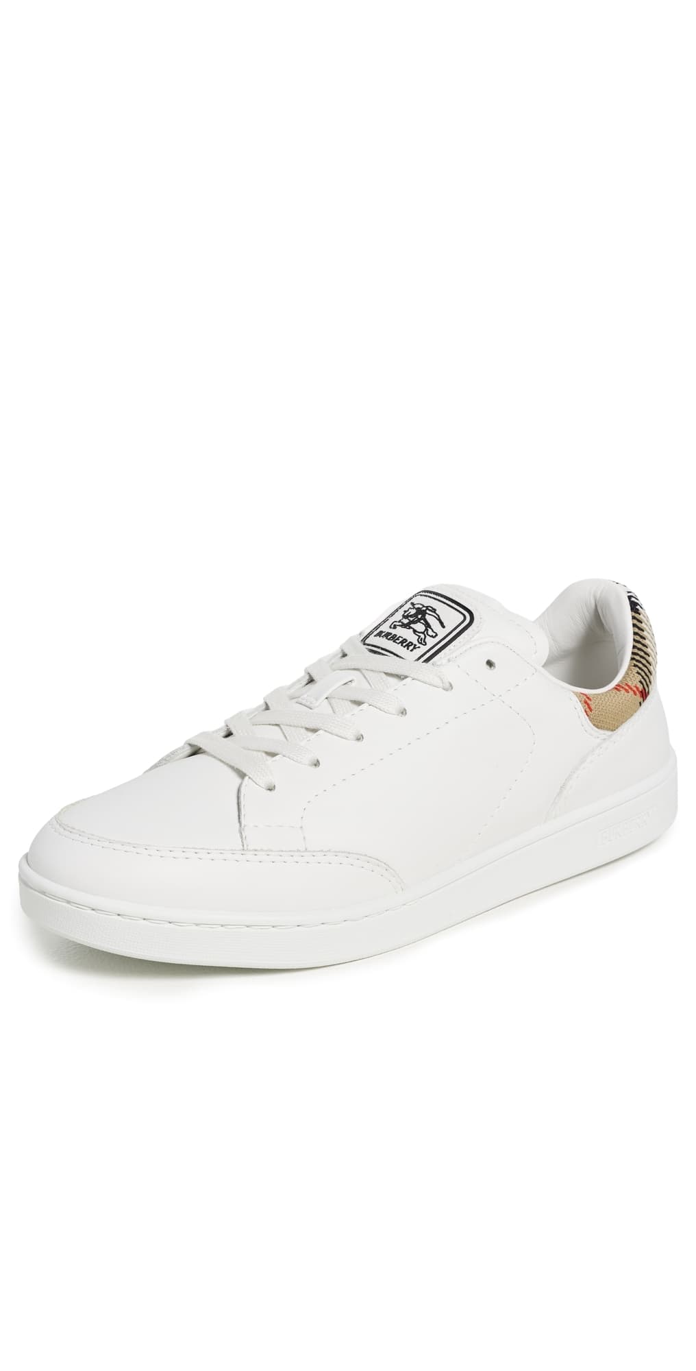 Burberry Leather Set Sneakers White/Sand IP Check